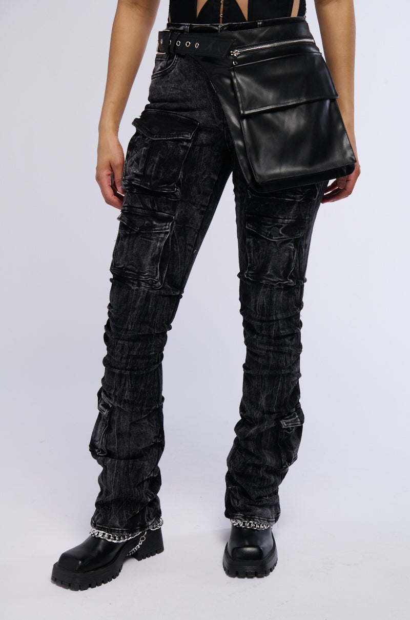 MATRIX HIGH RISE STACKED JEANS