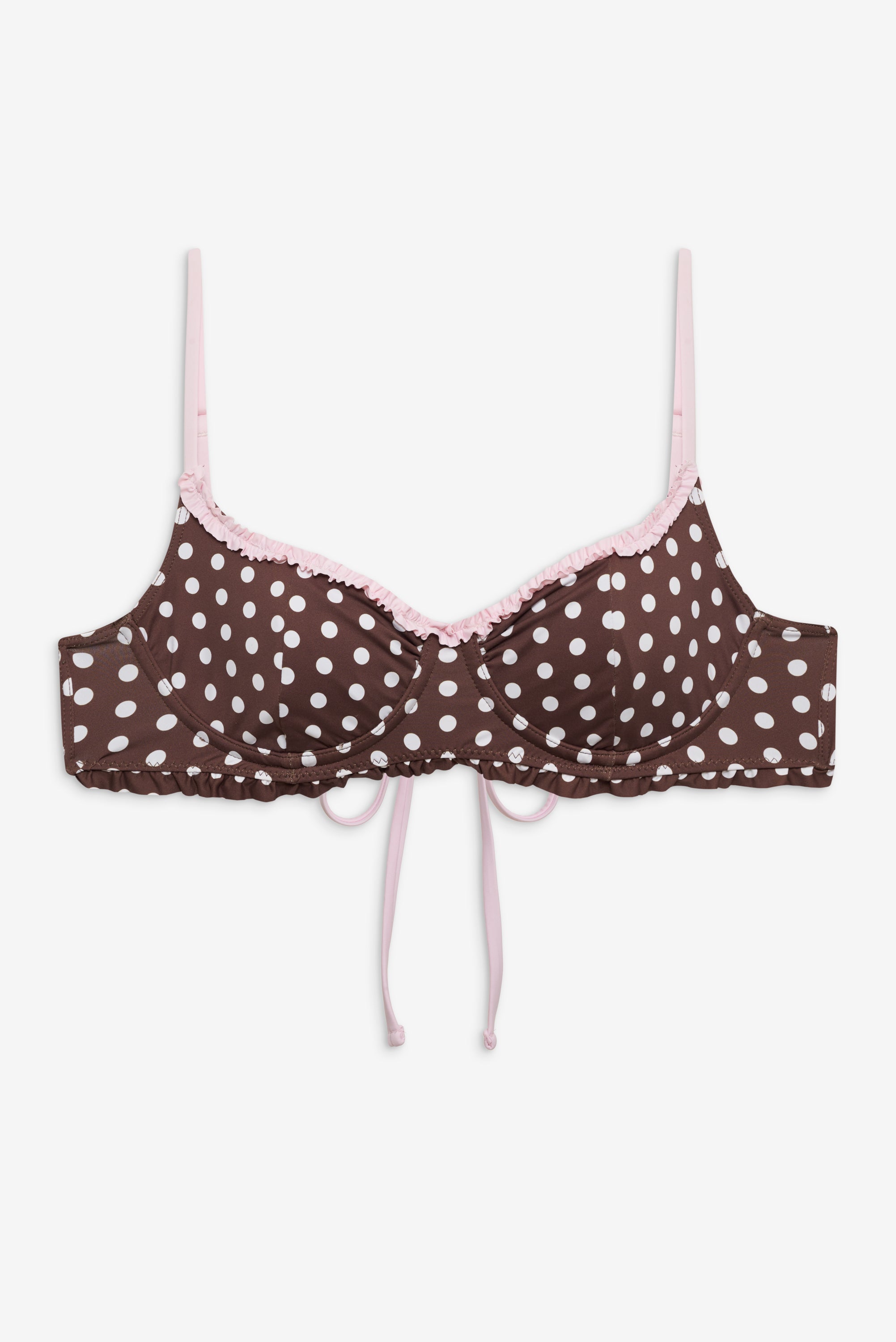 Lillie Underwire Bikini Top - Cocoa Dot