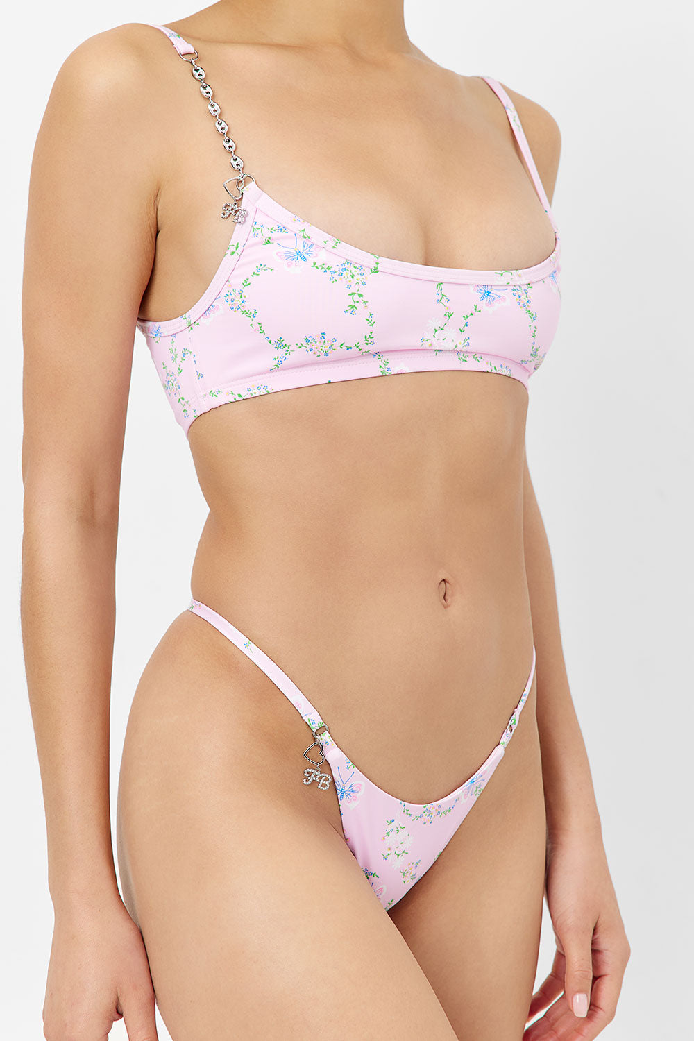 Dallas Floral Chain Bikini Top - Fairytale