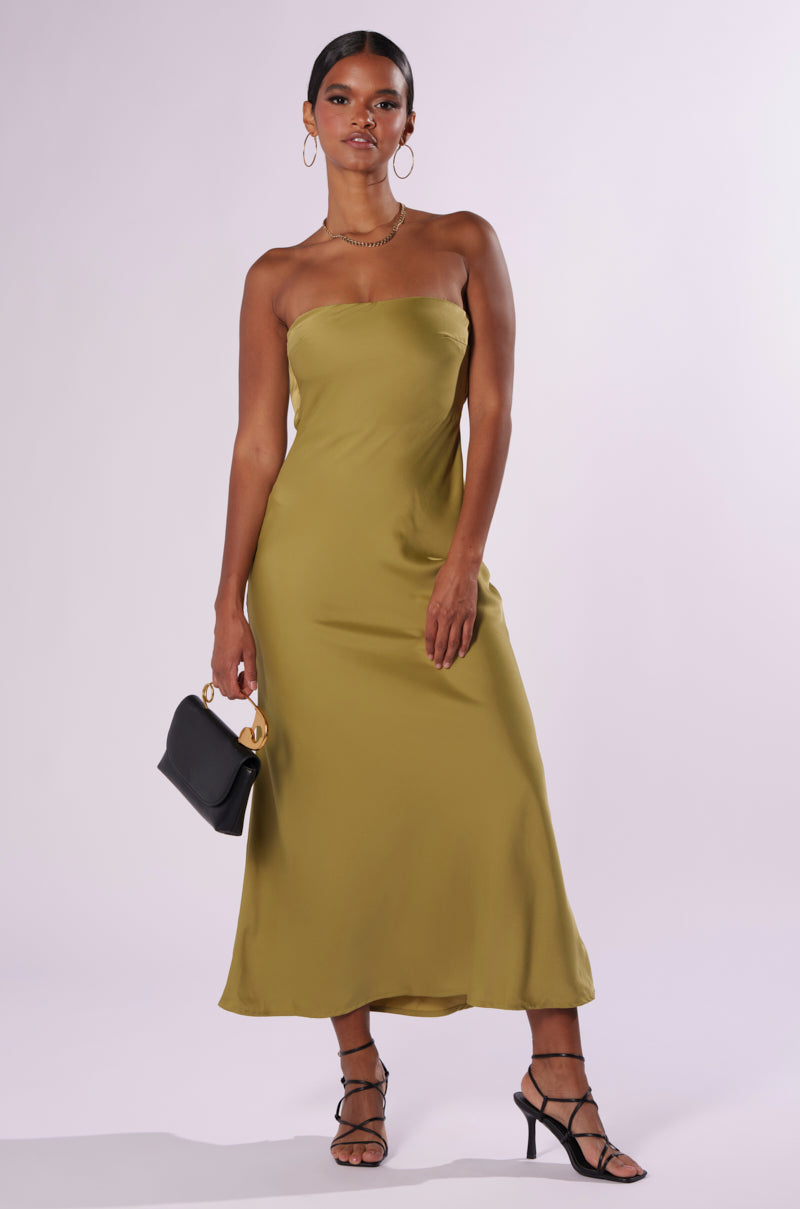 BEST GUEST SATIN MAXI DRESS