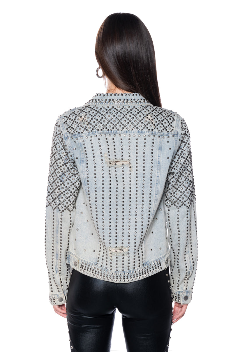 HEMATITE STUDDED DENIM JACKET