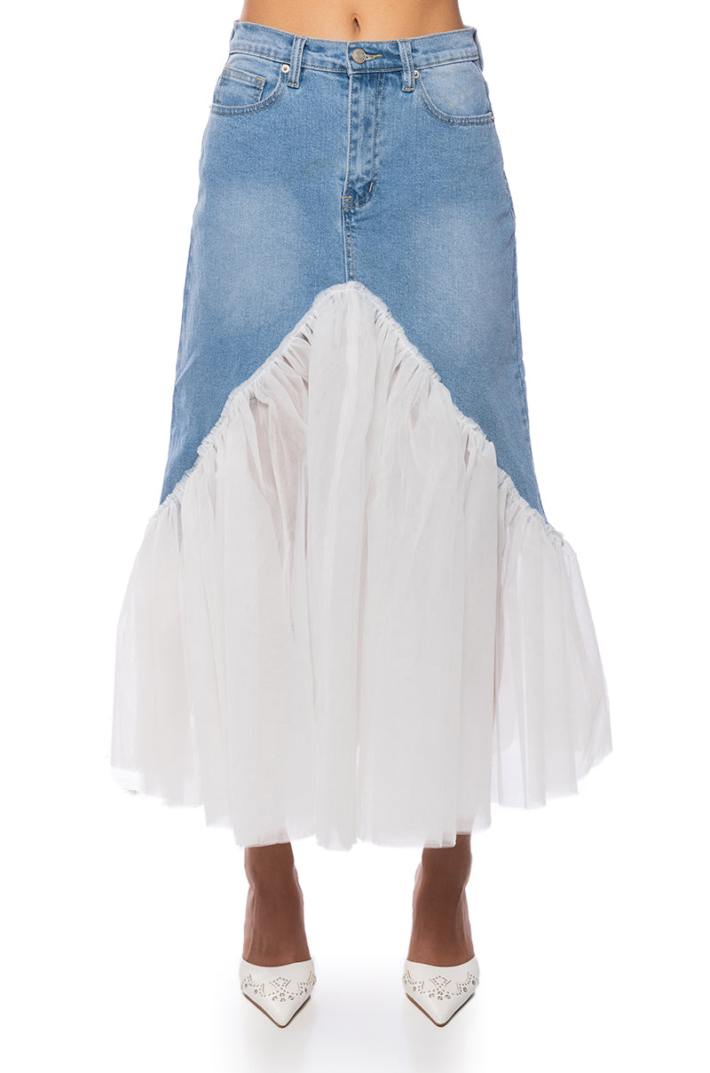 FANTASIA DENIM MAXI SKIRT