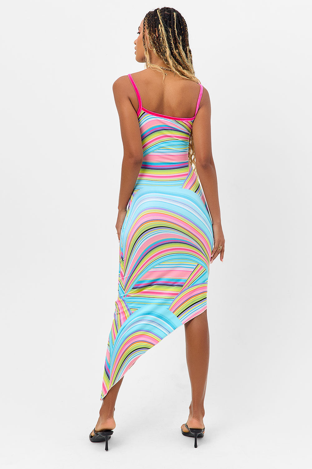 Erma Shine Dress - Rainbow Swirl