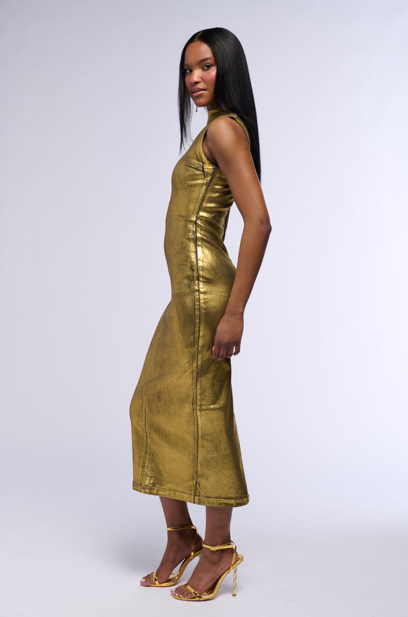 MADE IN METALLICS MAXI DRESS