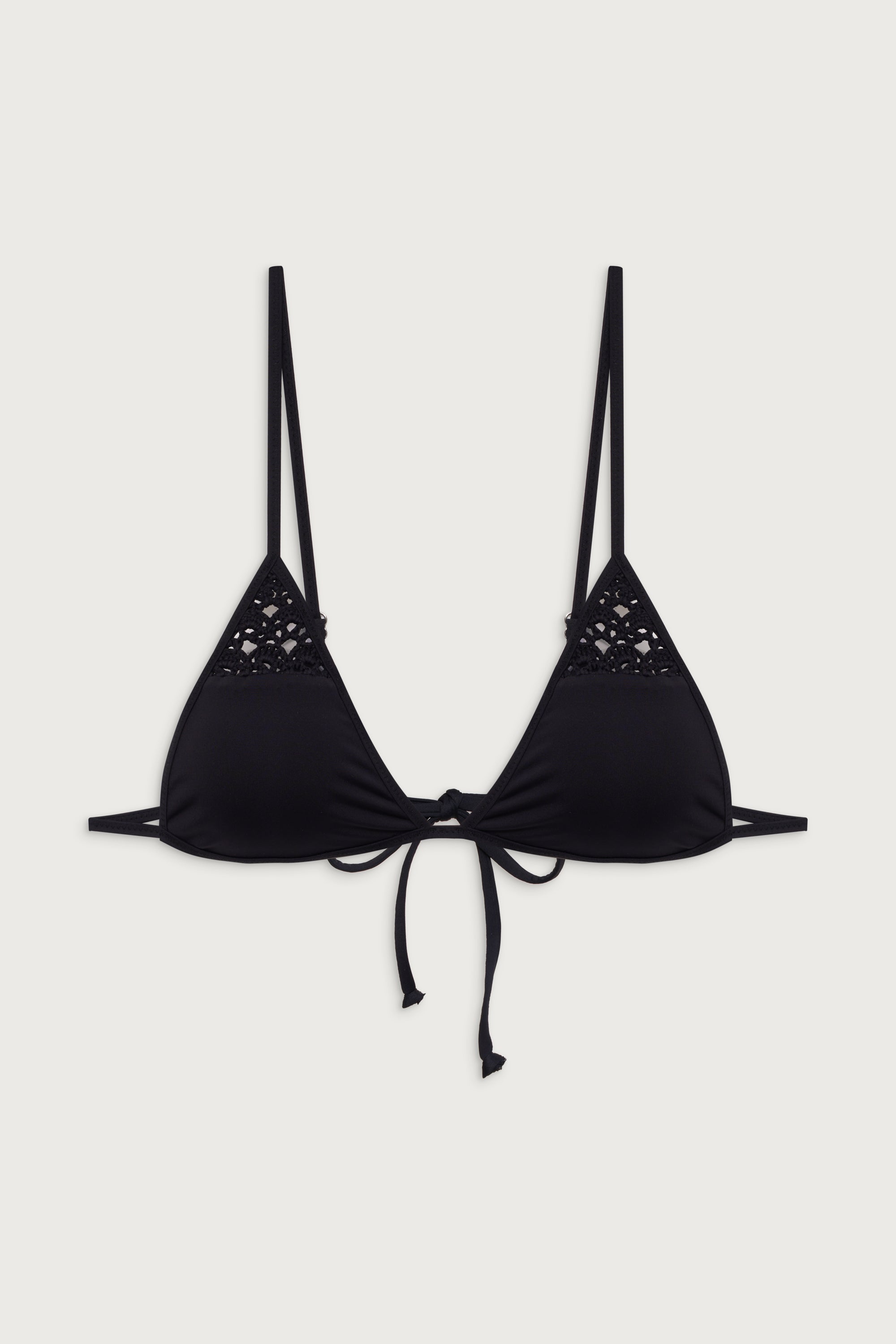 Tanner Triangle Bikini Top - Black