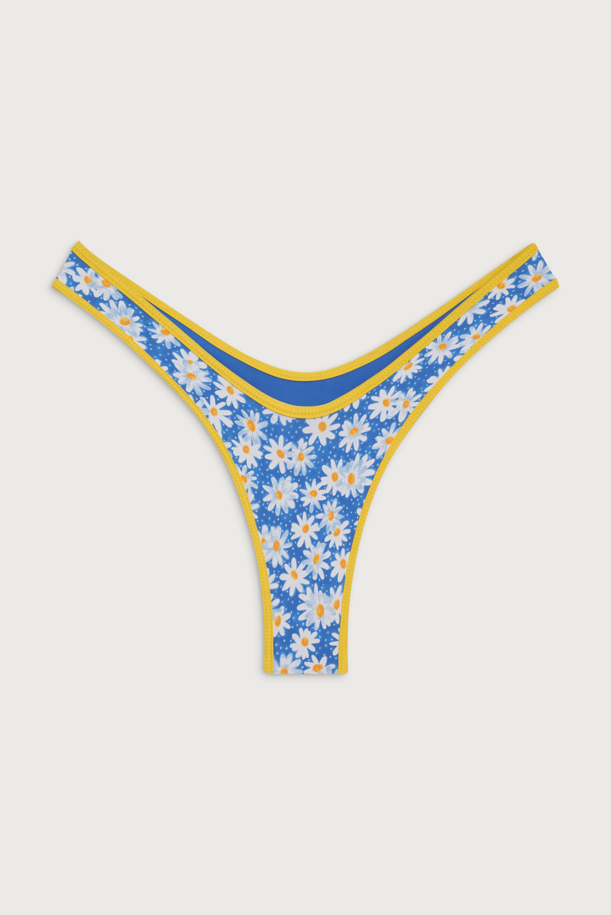 Full Moon Micro Bikini Bottom - Blue Daisy