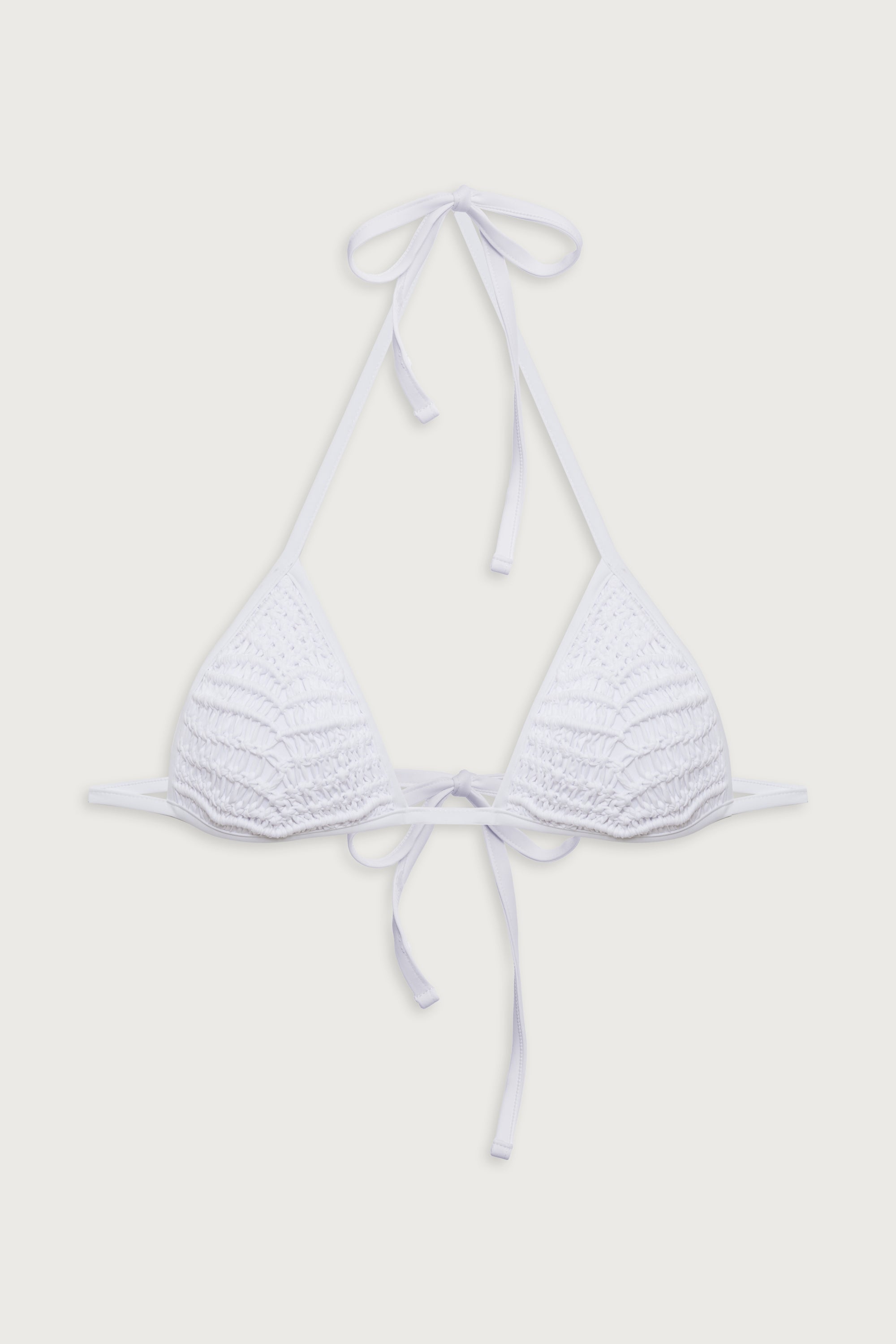 Naia Triangle Halter Bikini Top - Optic White