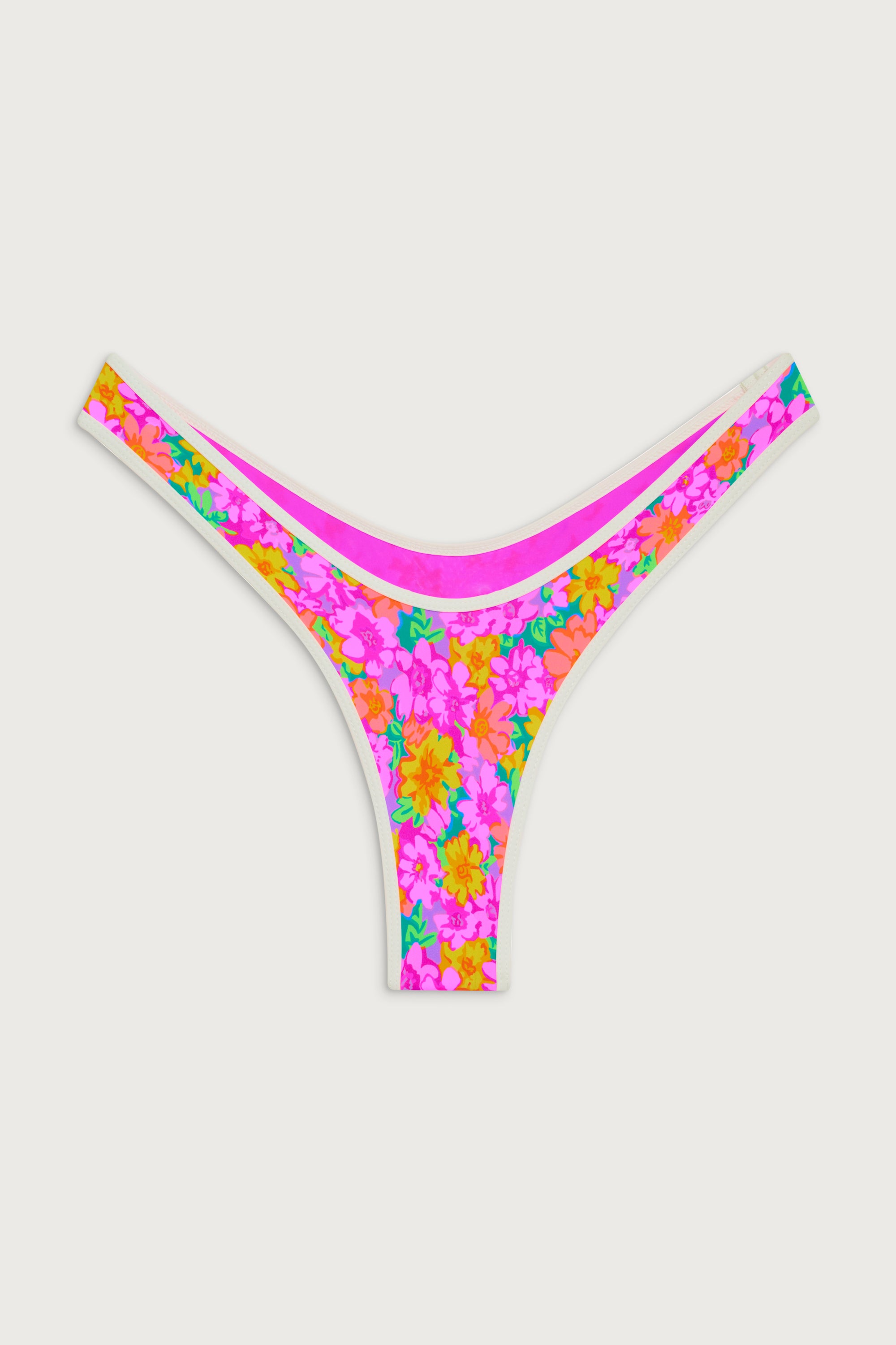 Full Moon Floral Micro Bikini Bottom - Daisy Pond