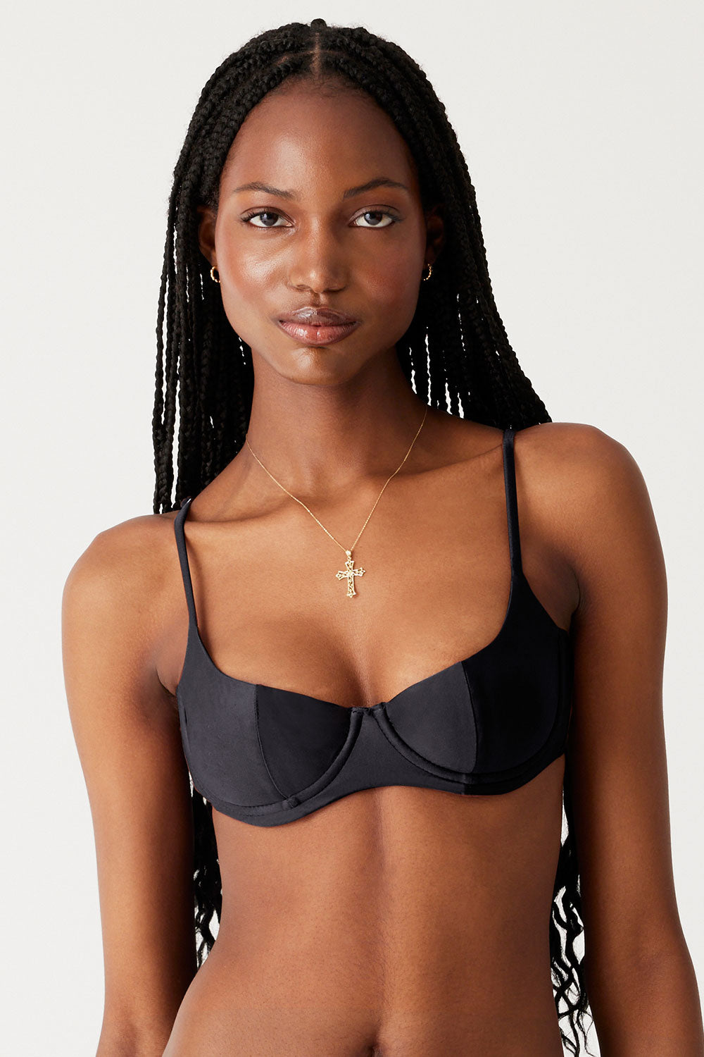 Cola Underwire Bikini Top - Black