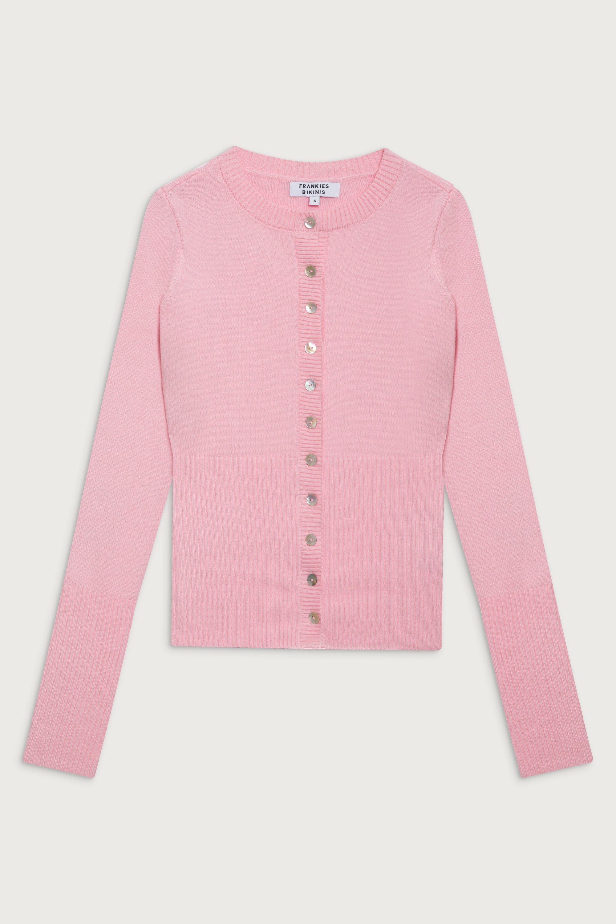 Lenon Cloud Knit Button Up Cardigan - Valentine Pink