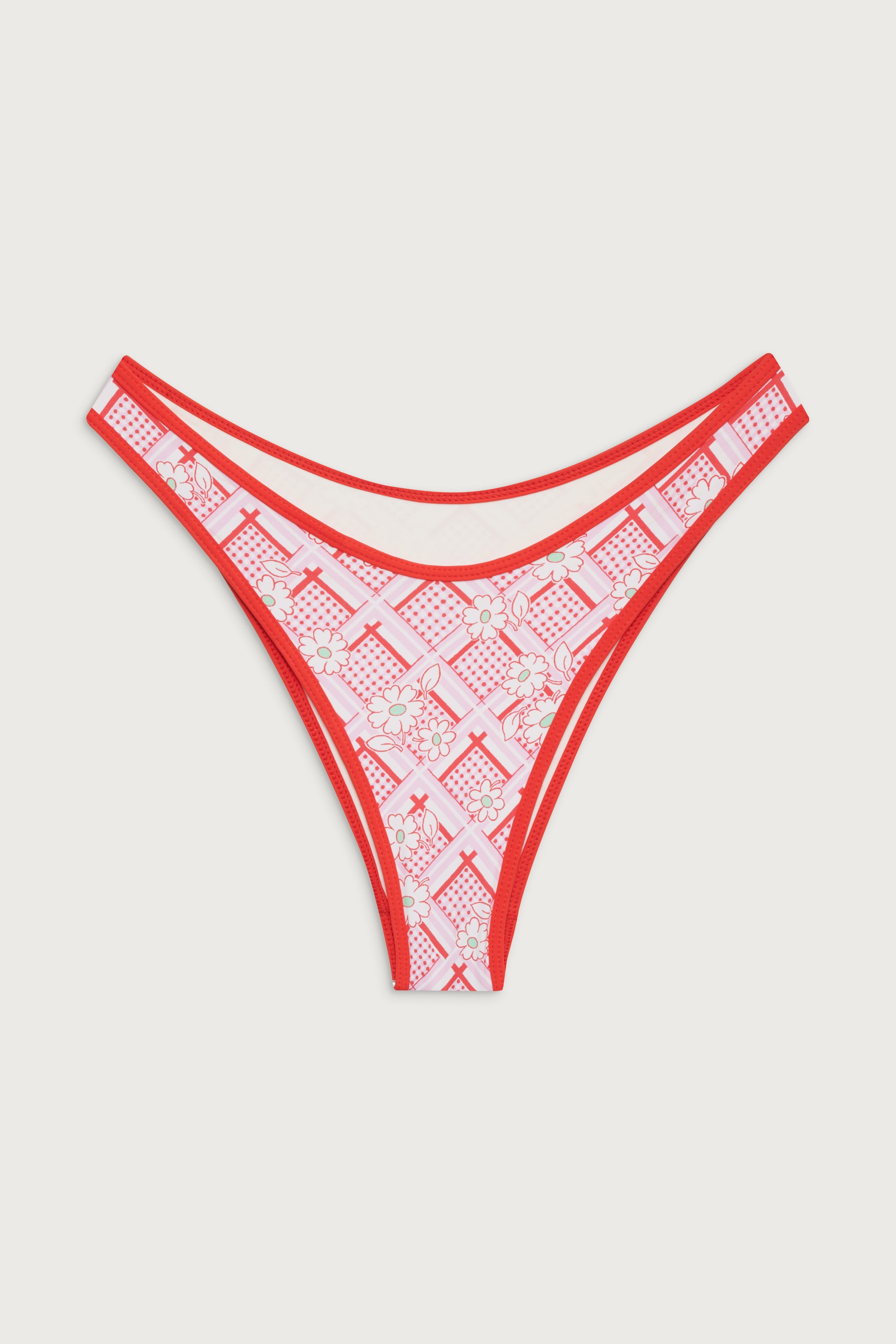 Dove Classic Floral Bikini Bottom - Red Rover