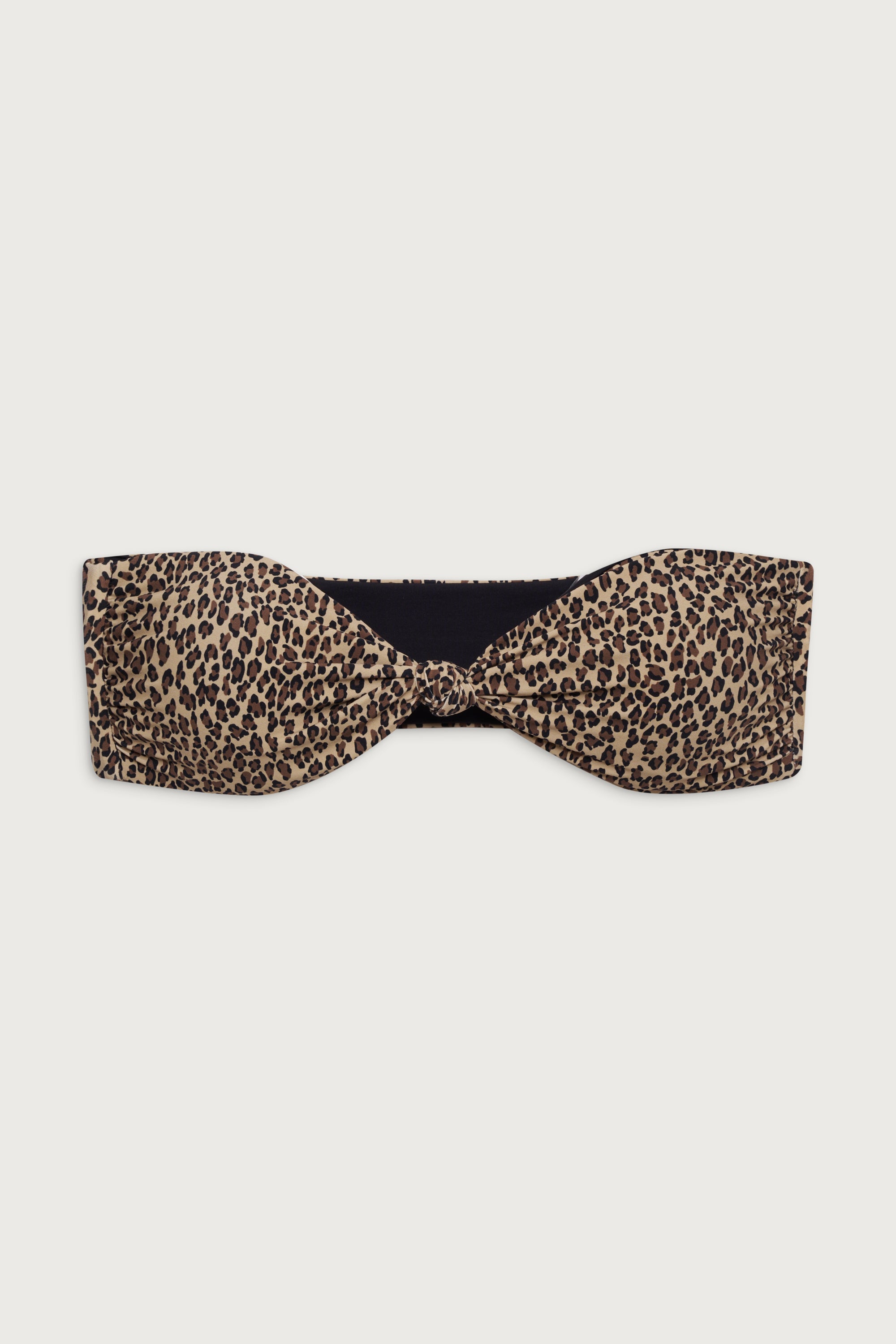 Crescent Bandeau Bikini Top - Baby Leopard