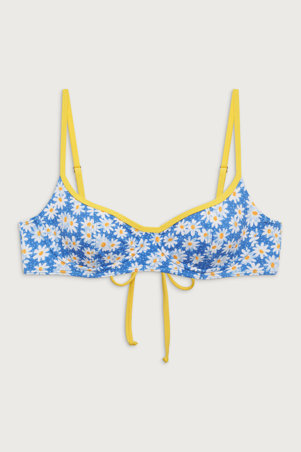 Cola Underwire Balconette Bikini Top - Blue Daisy