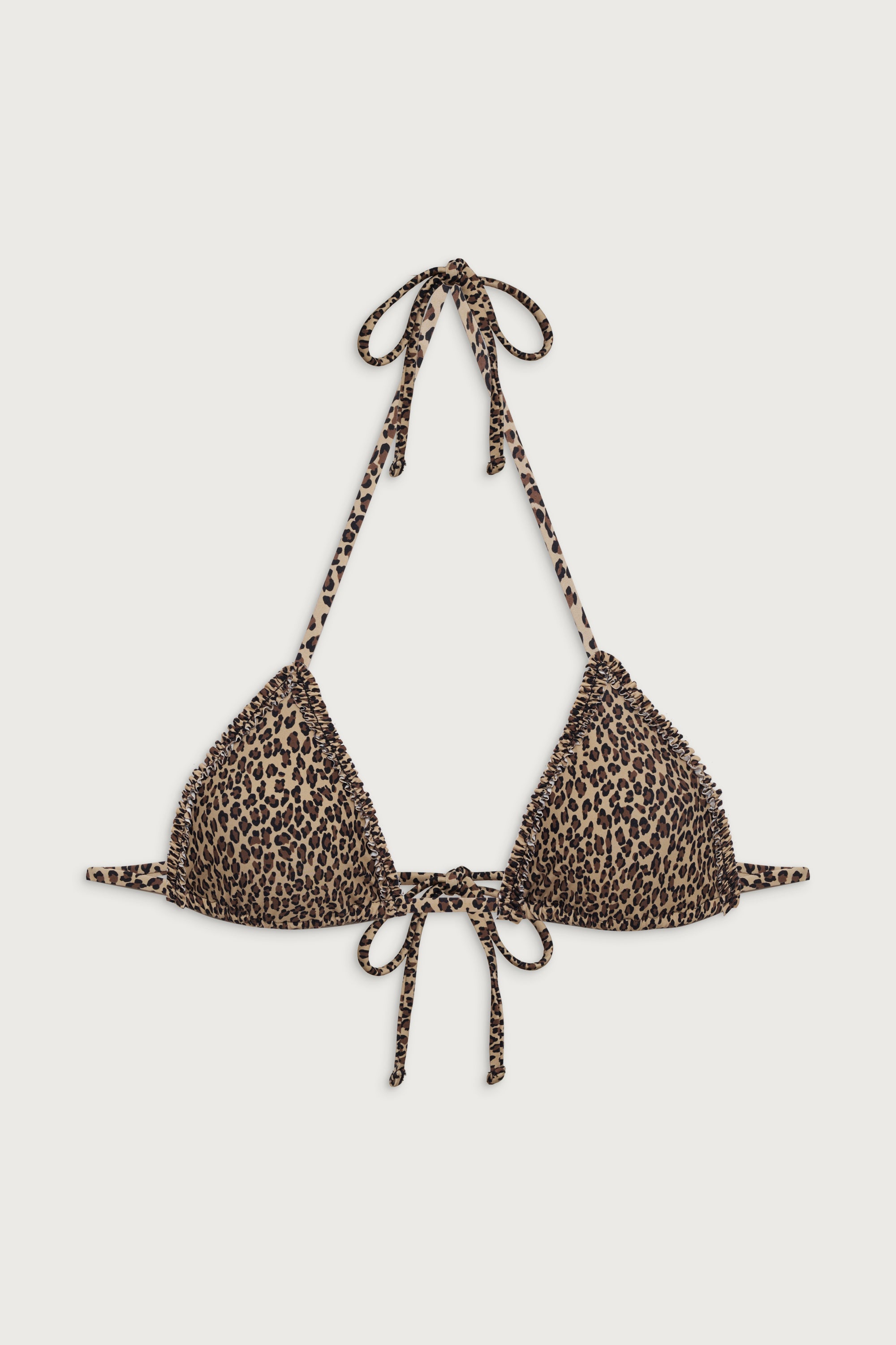 Nick Triangle Halter Bikini Top - Baby Leopard