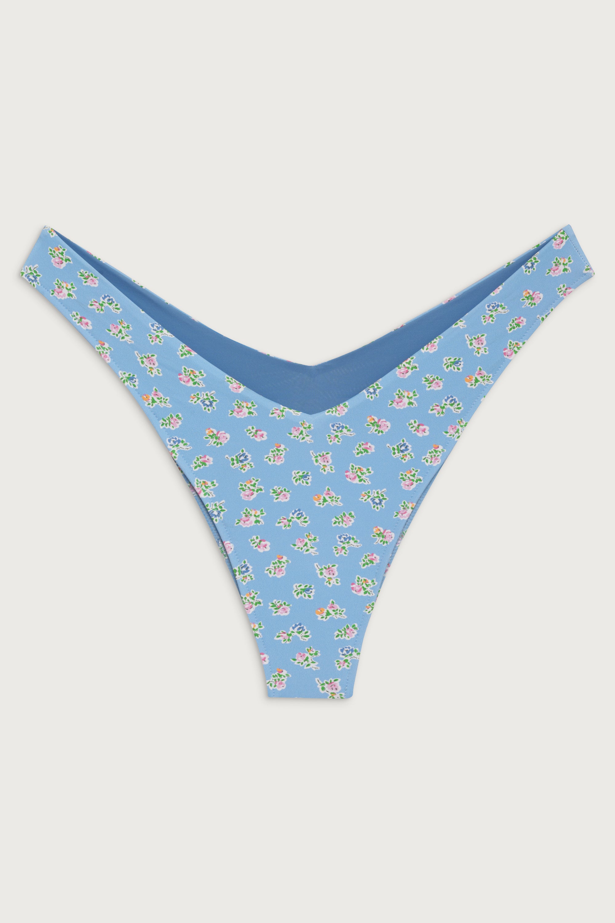 Enzo Cheeky Floral Bikini Bottom - Blue Hawaii