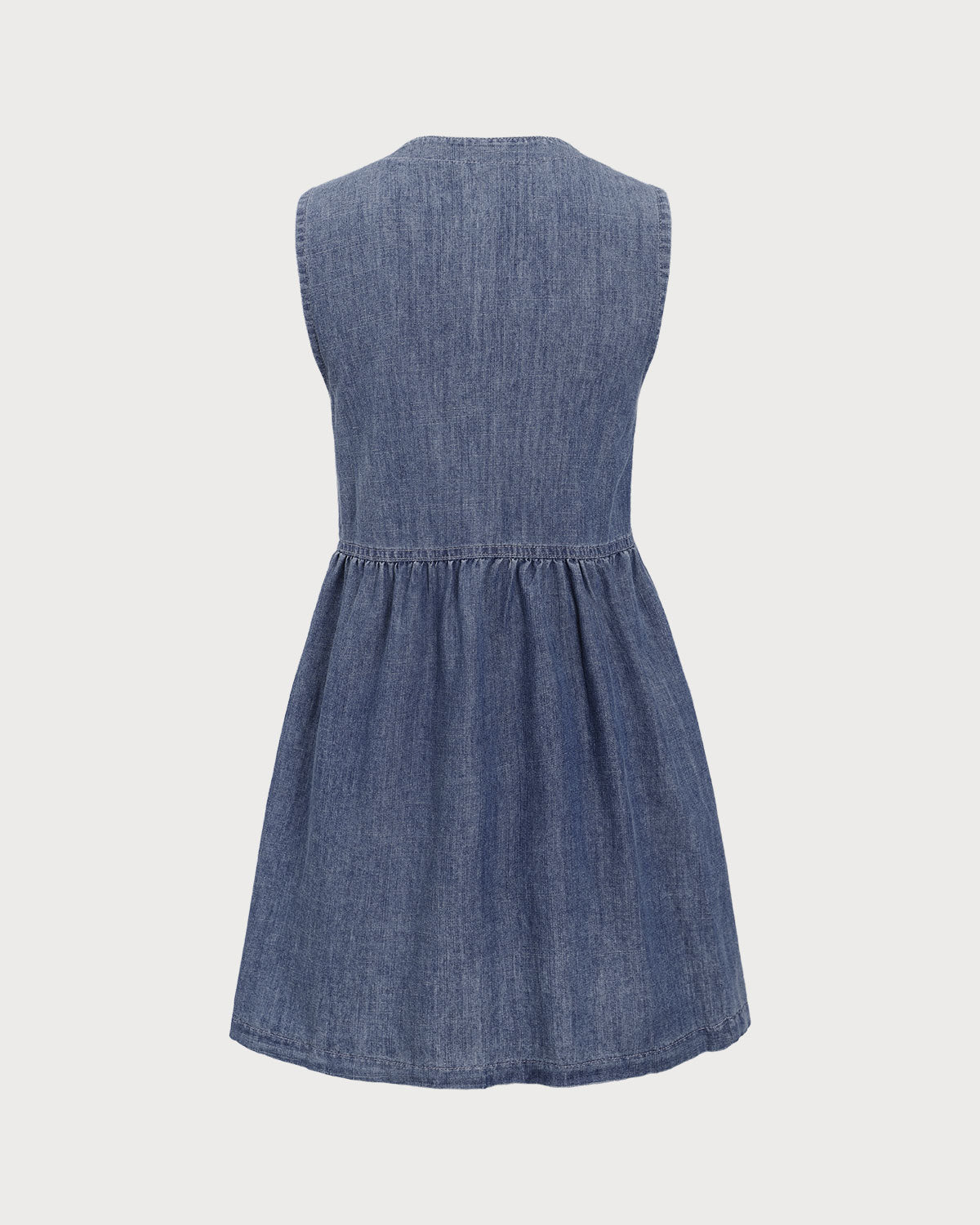 Blue Denim Sleeveless Mini Dress