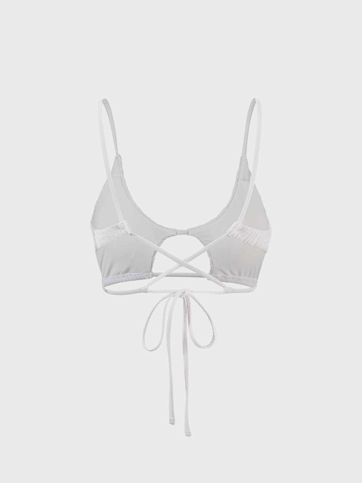 The White Water Ripple Cut-Out Bikini Top