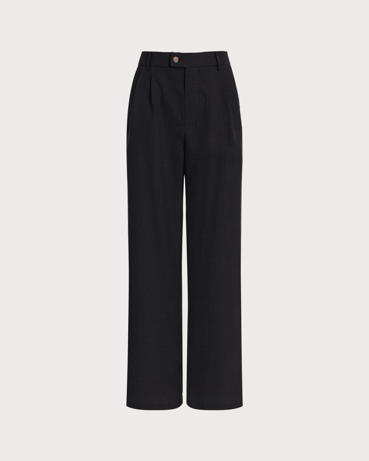 The Solid Pleated High-waisted Pants