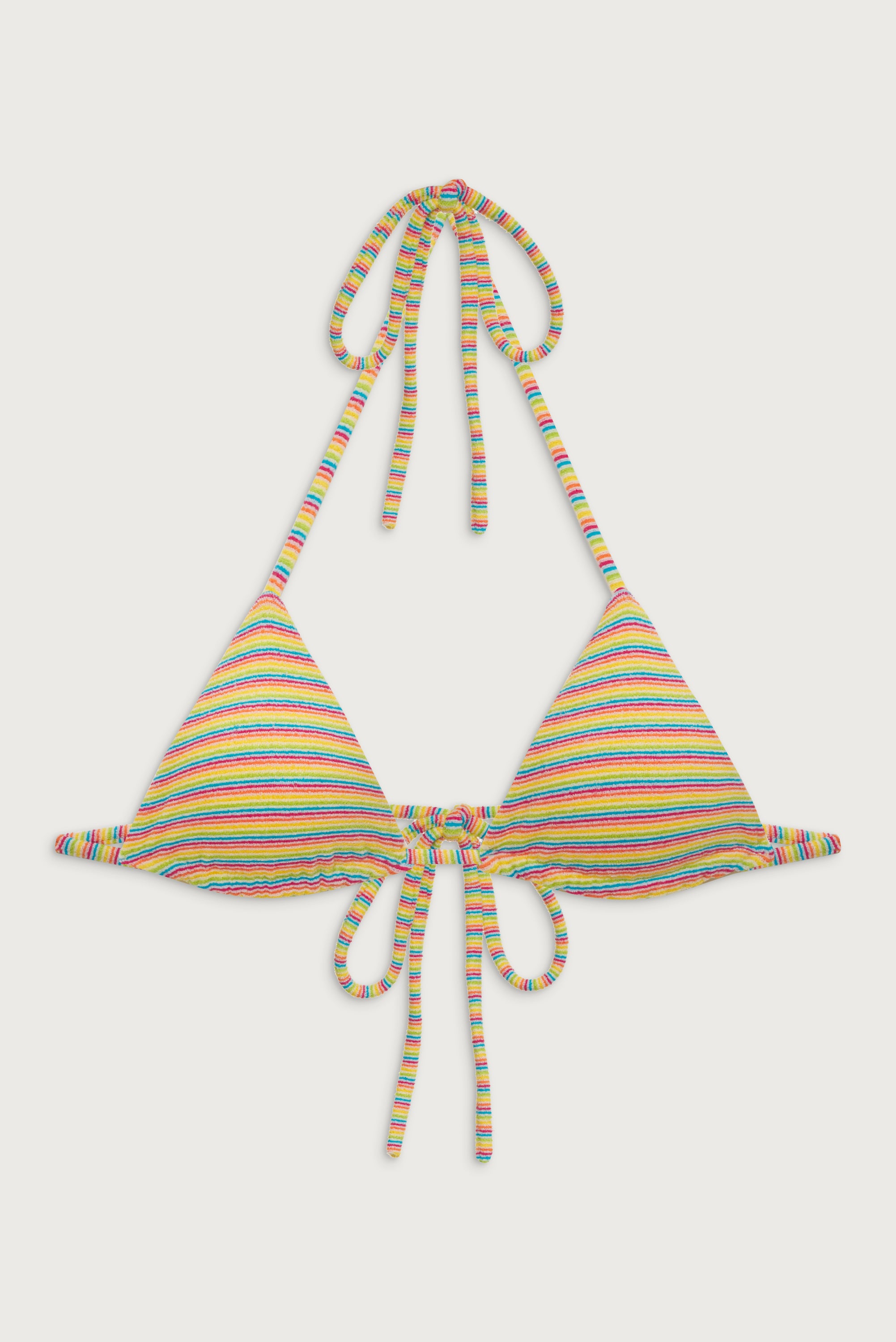 Nick Terry Triangle Bikini Top - Lovers Stripe