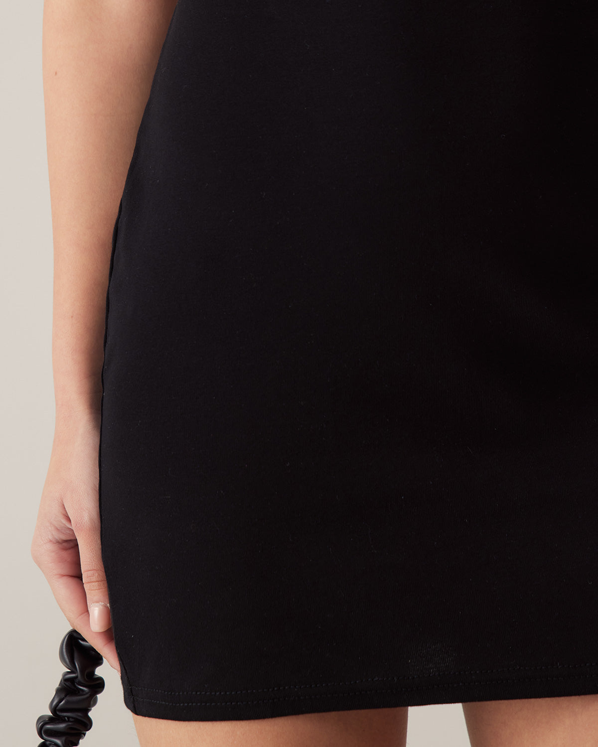 Black One Shoulder Bodycon Mini Dress