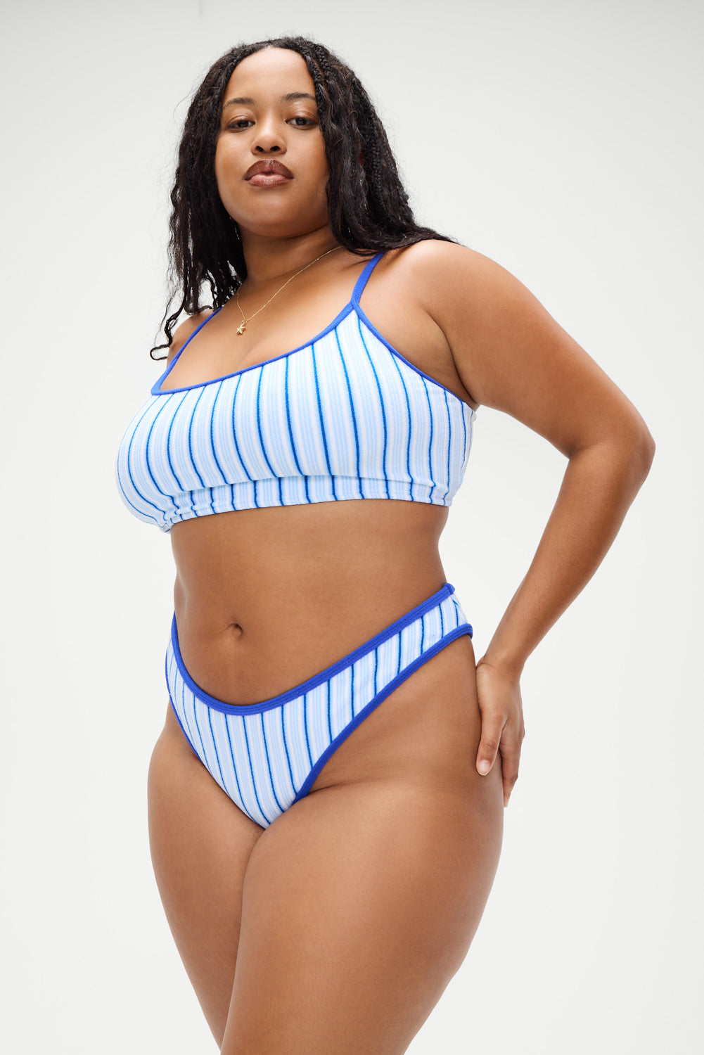 Bay View Bralette Bikini Top - Seaside Stripe