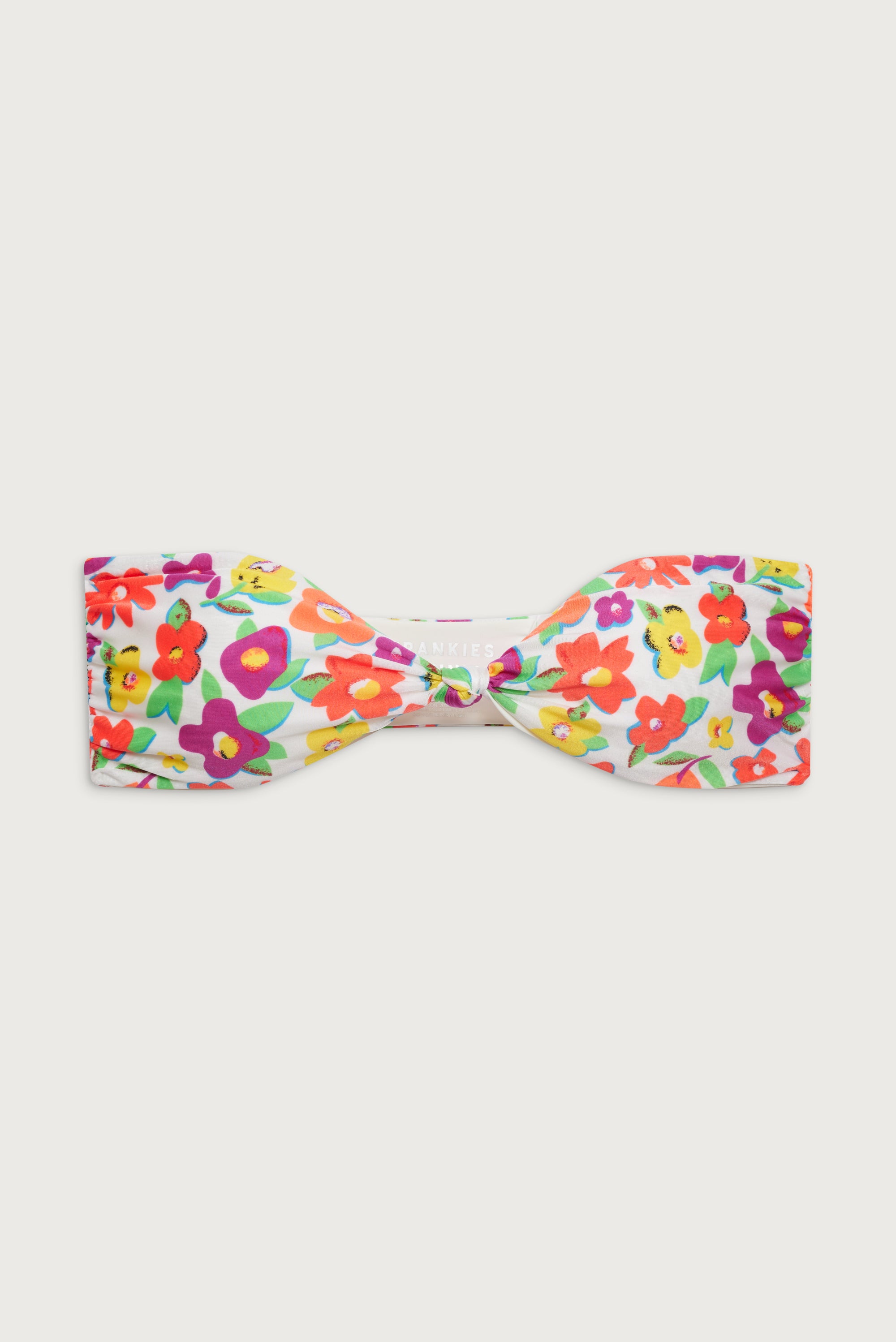 Crescent Shine Bandeau Bikini Top - French Flowers