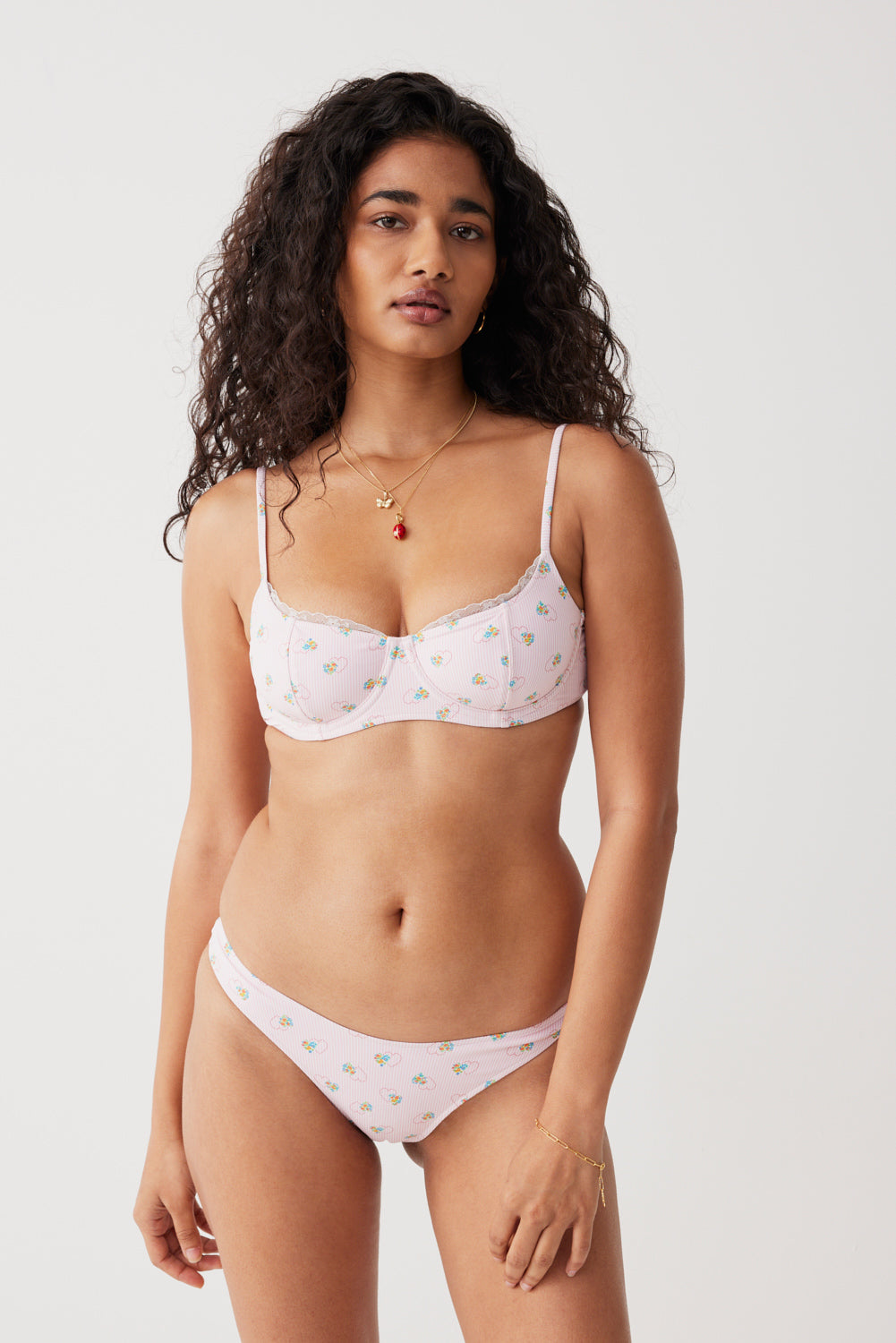 Cola Underwire Balconette Bikini Top - Sweetheart Stripe