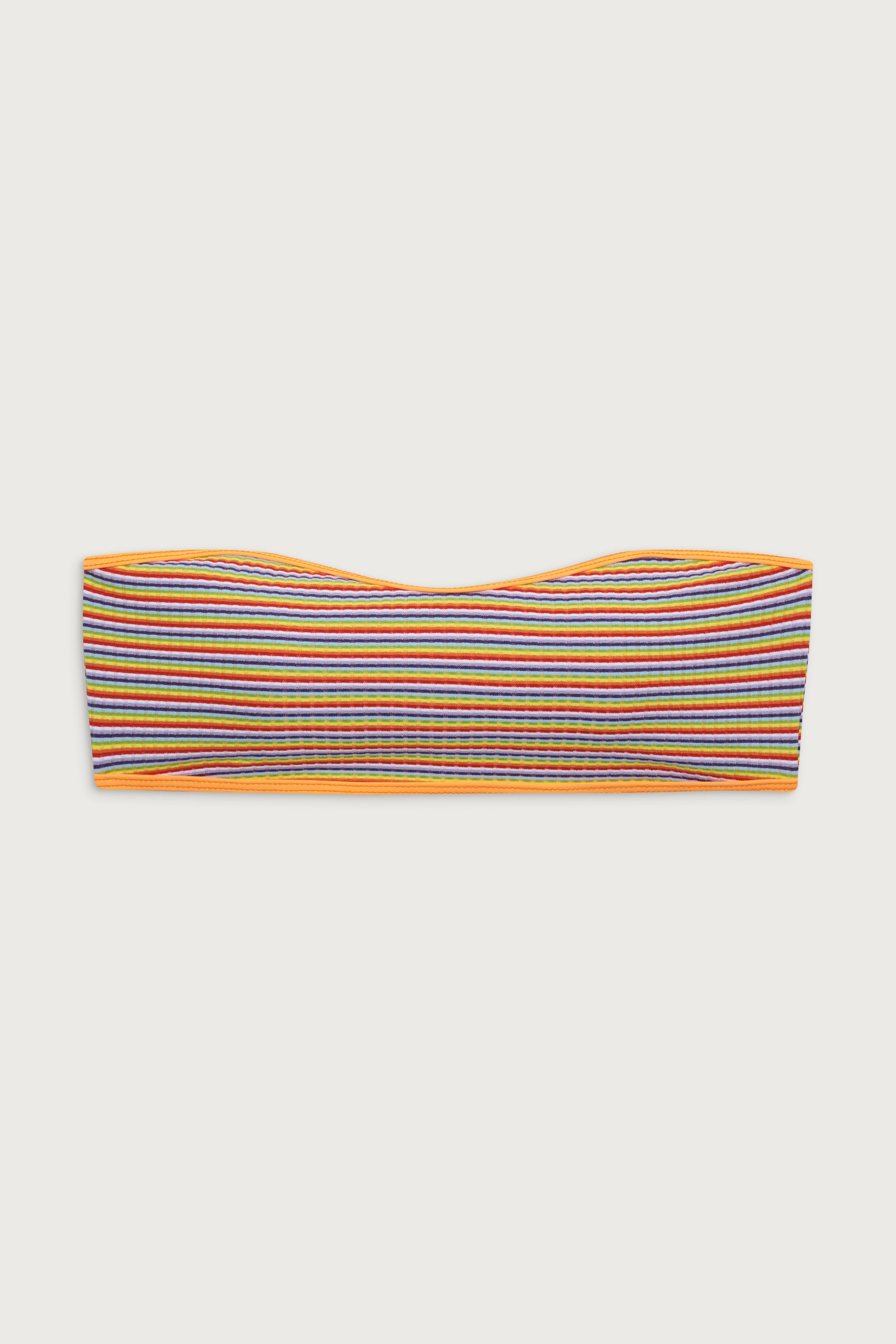 Rosabella Striped Bandeau Bikini Top - Hawaiian Sky