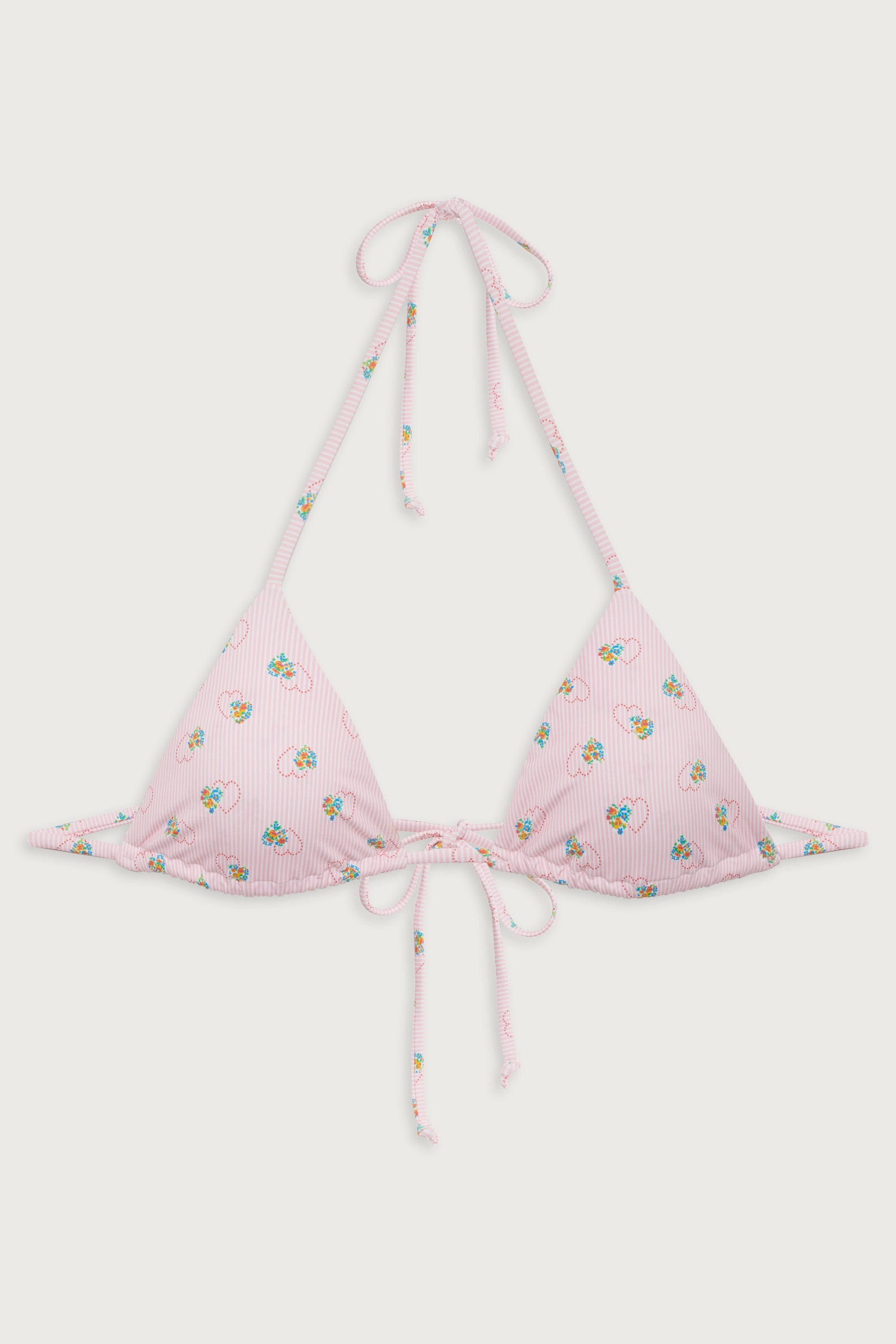 Nick Reversible Triangle Bikini Top - Sweetheart Stripe