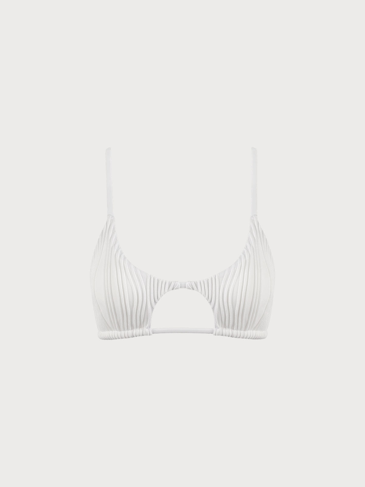 The White Water Ripple Cut-Out Bikini Top