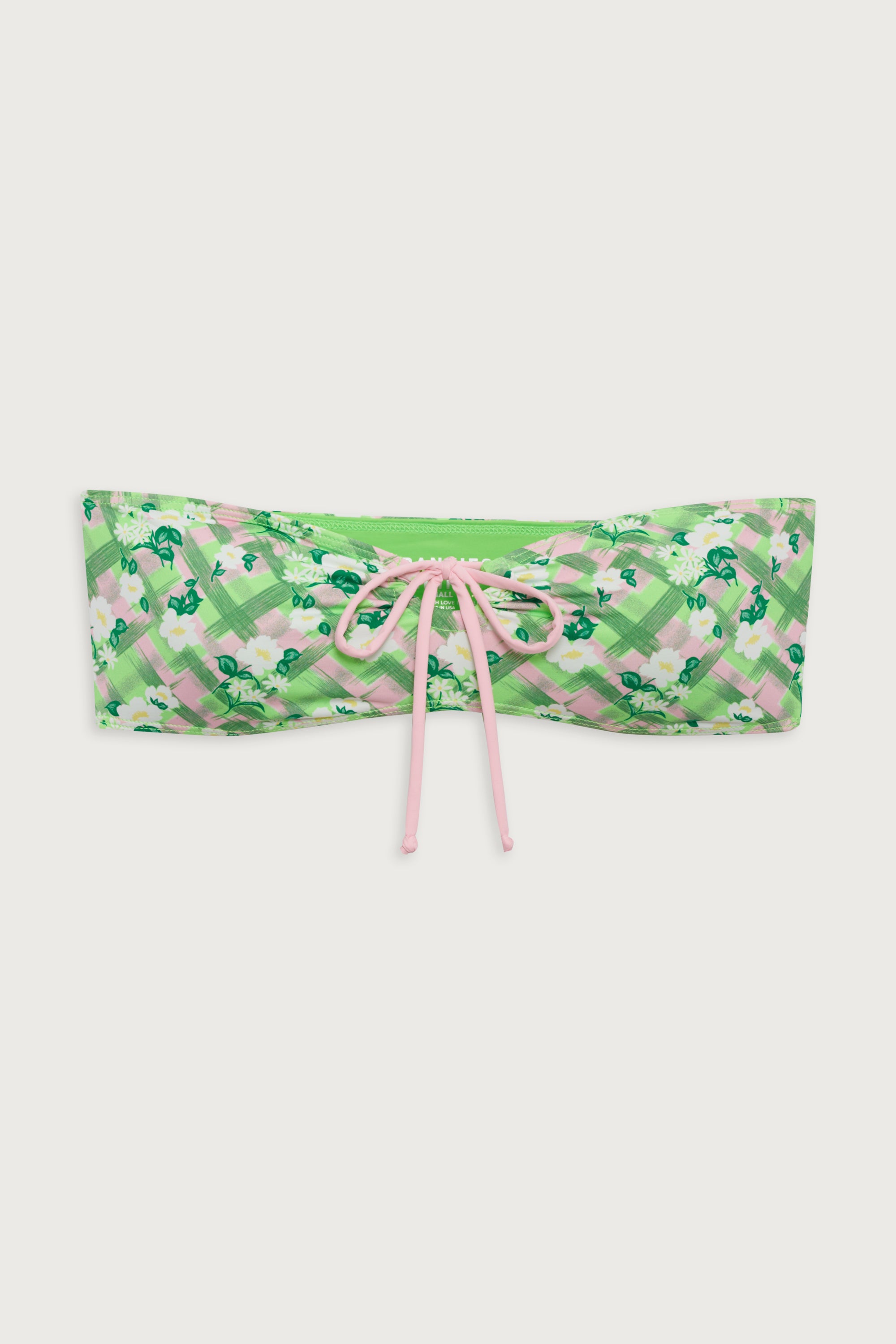 Meredith Plaid Bandeau Bikini Top - Baby Daisy