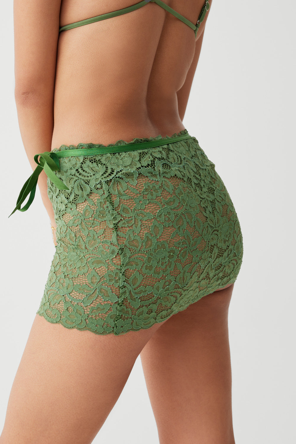 Dylan Lace Mini Skirt - Sea Moss