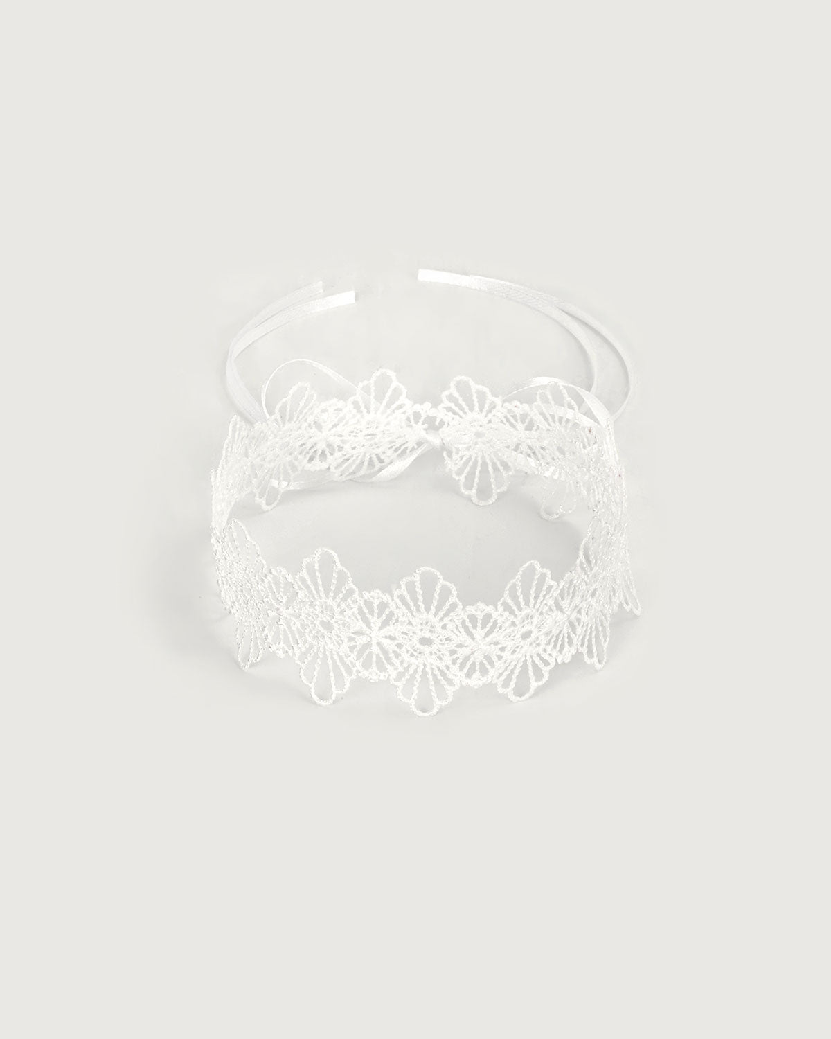 The White Lace Tie Choker