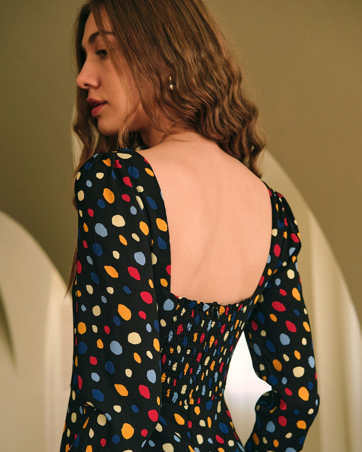 The Sweetheart Neck Polka Dot Maxi Dress