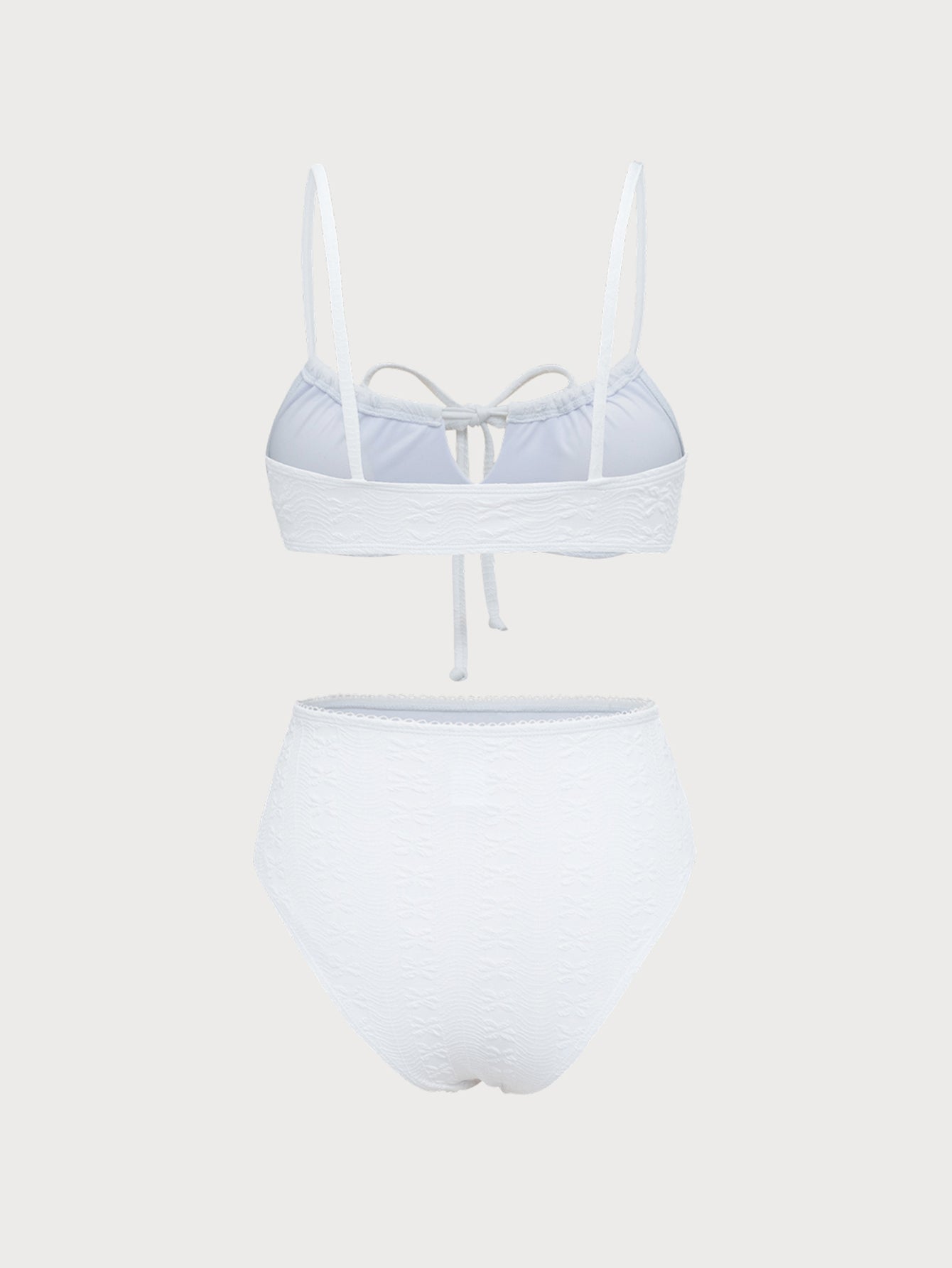 White Front Strap Bikini Set