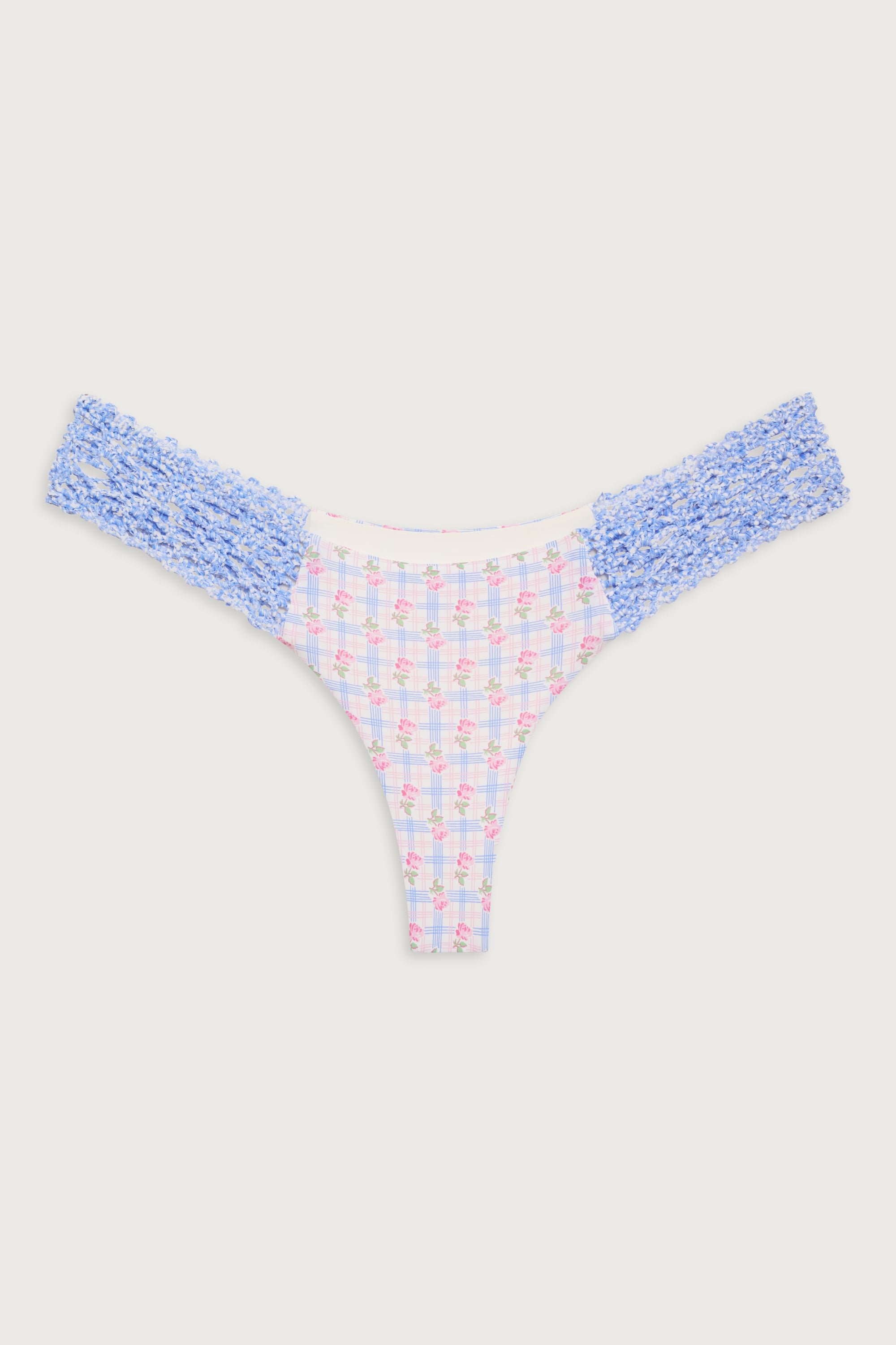 Tanner Plaid Cheeky Bikini Bottom - Rose Picnic