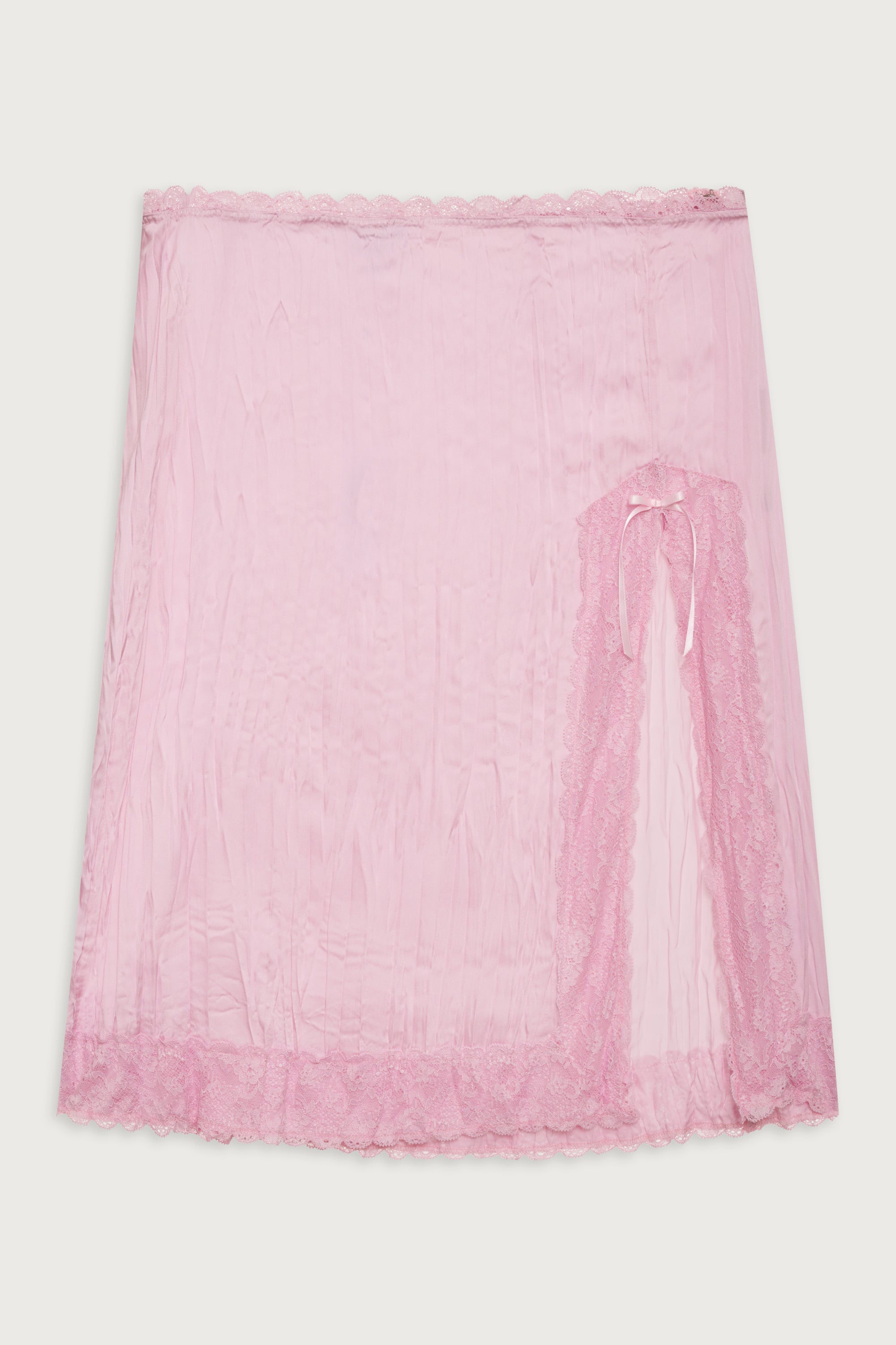 Countryside Satin Midi Skirt - French Rose