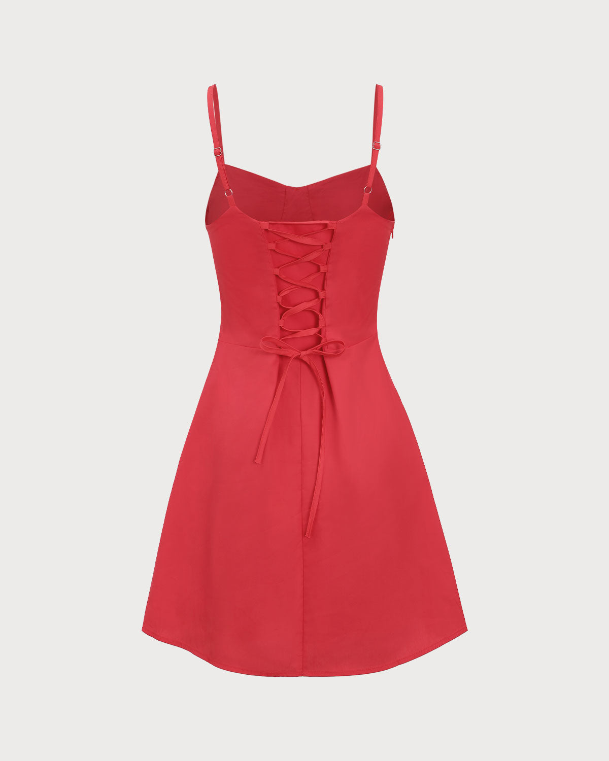 Red Ruched Slip Mini Dress