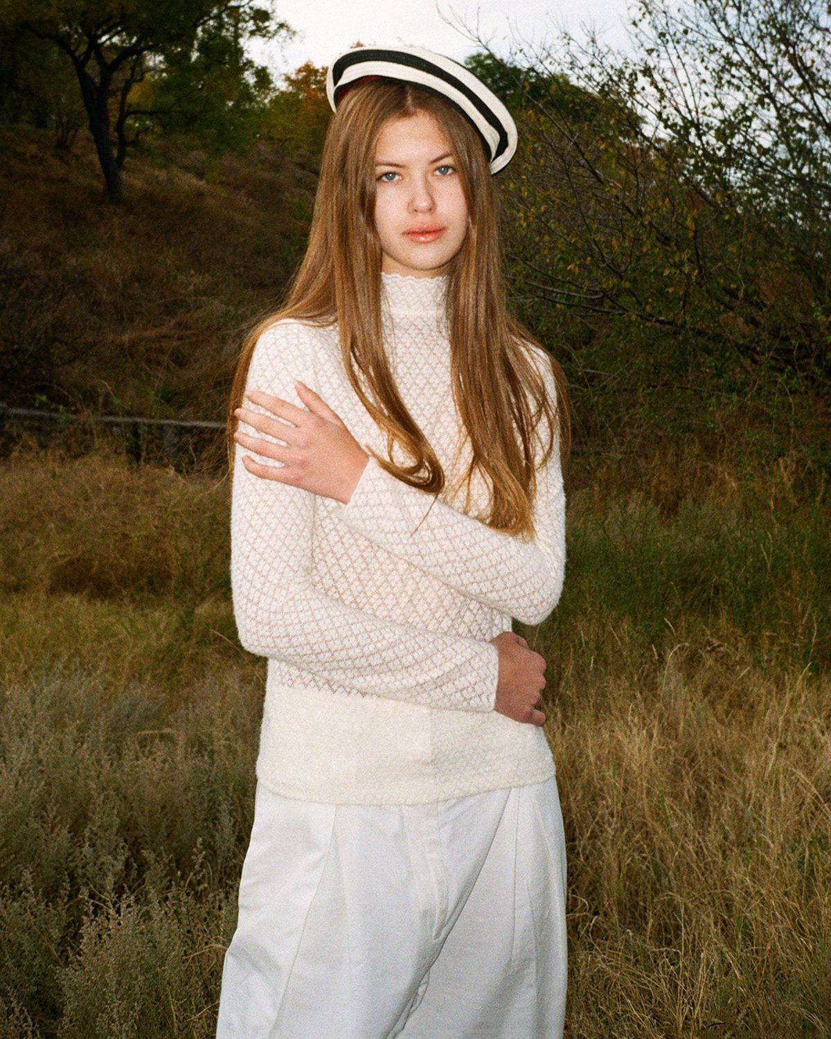 The Floral See-Through Knitwear