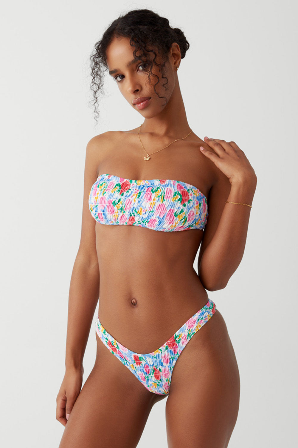 Full Moon Micro Bikini Bottom - Painted Petals