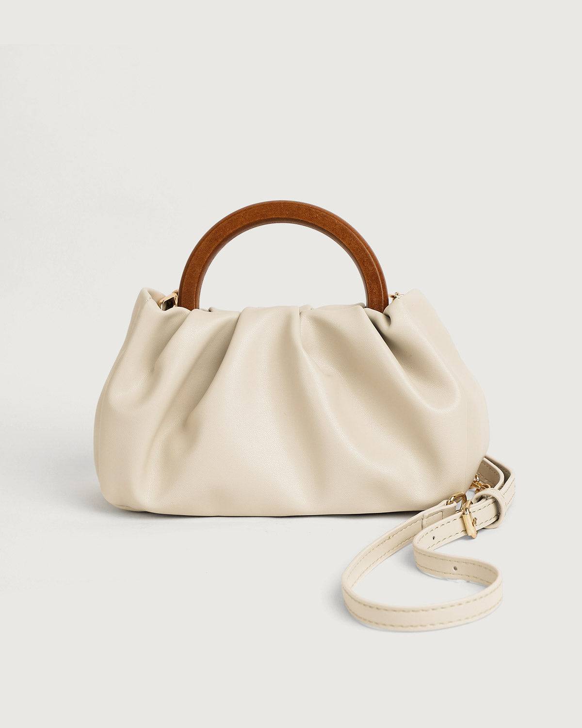 The Solid Ruched Handbag