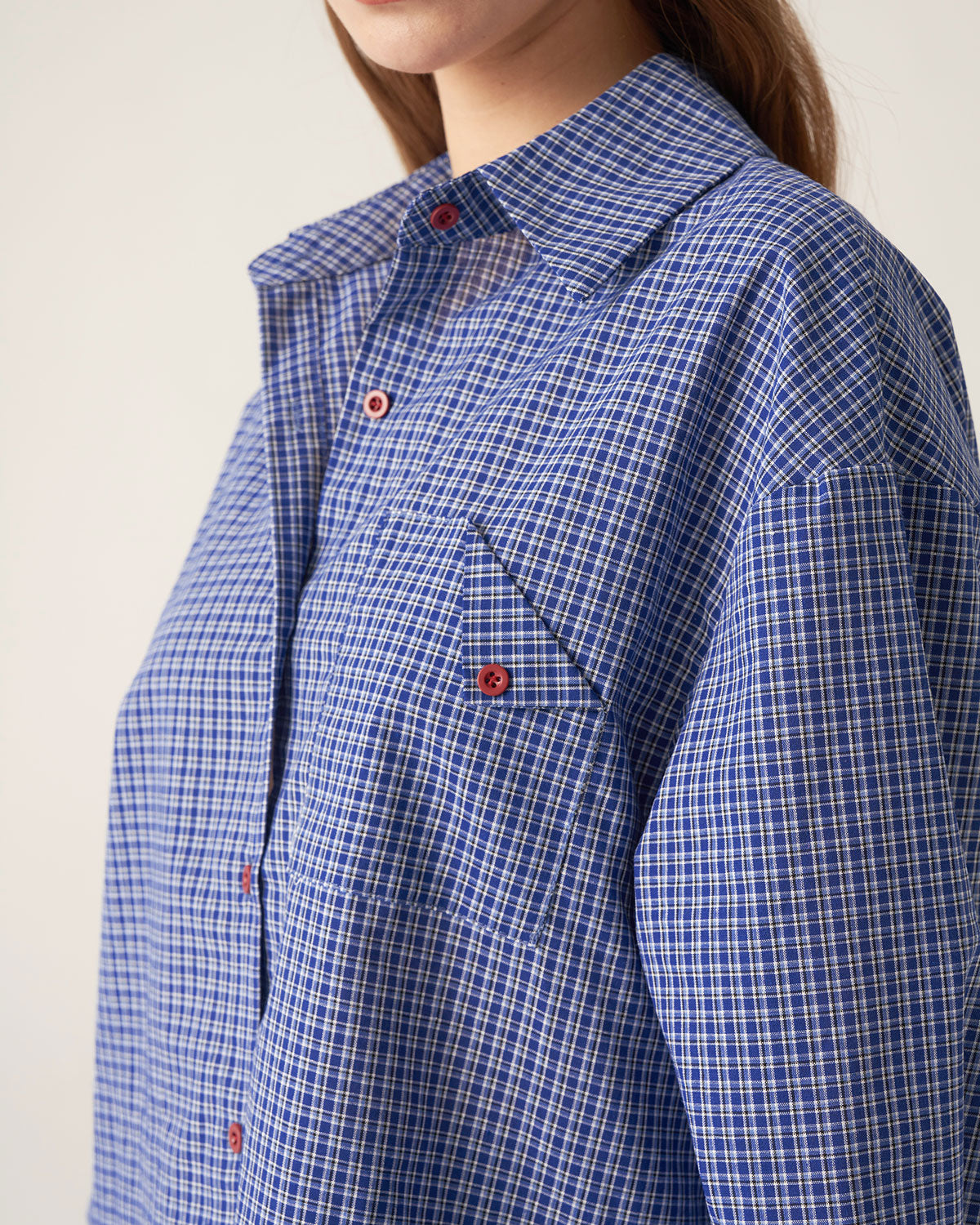 Blue Plaid Pocket Shirt