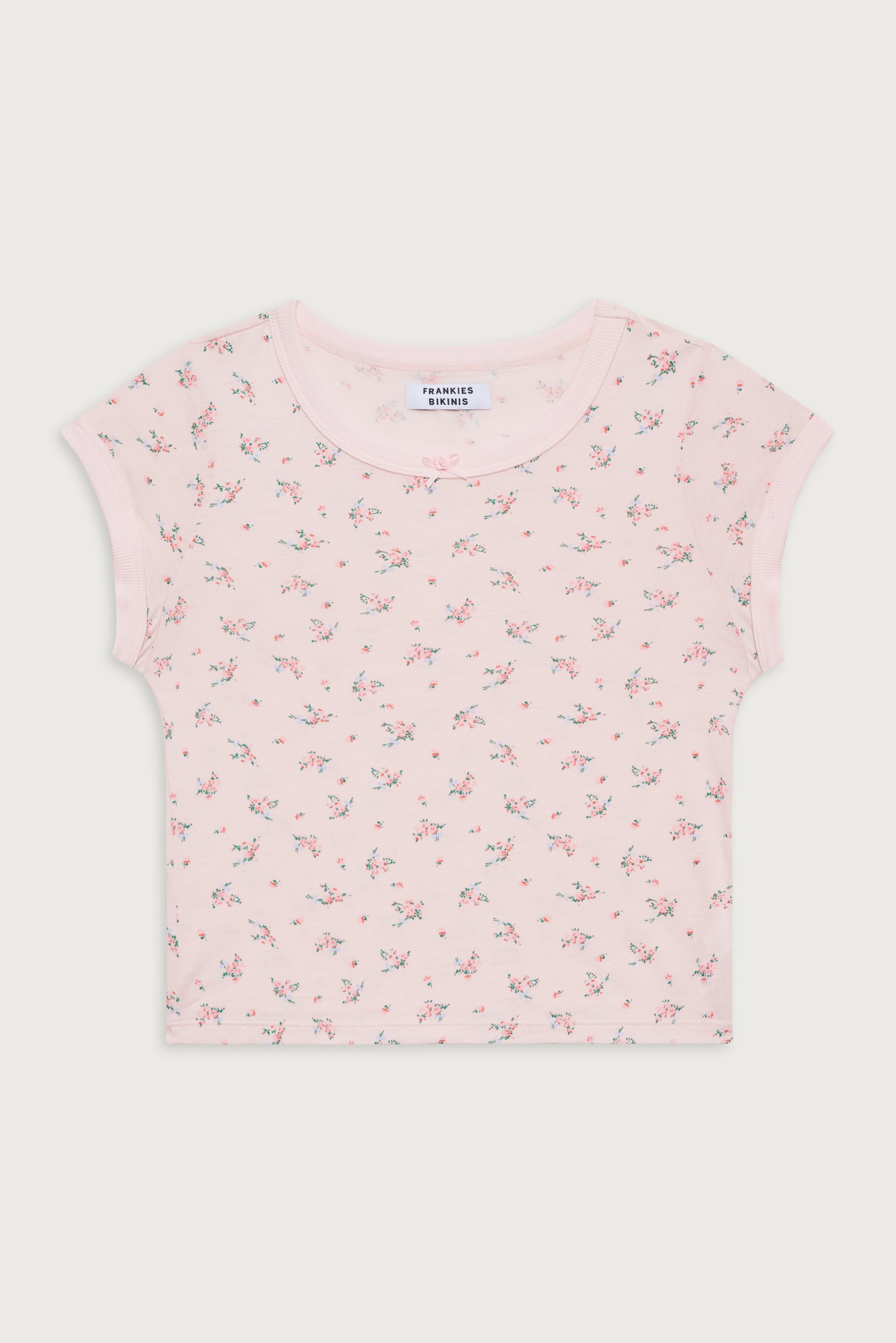 Archie Floral Cotton Tee - Baby Bouquet Pink