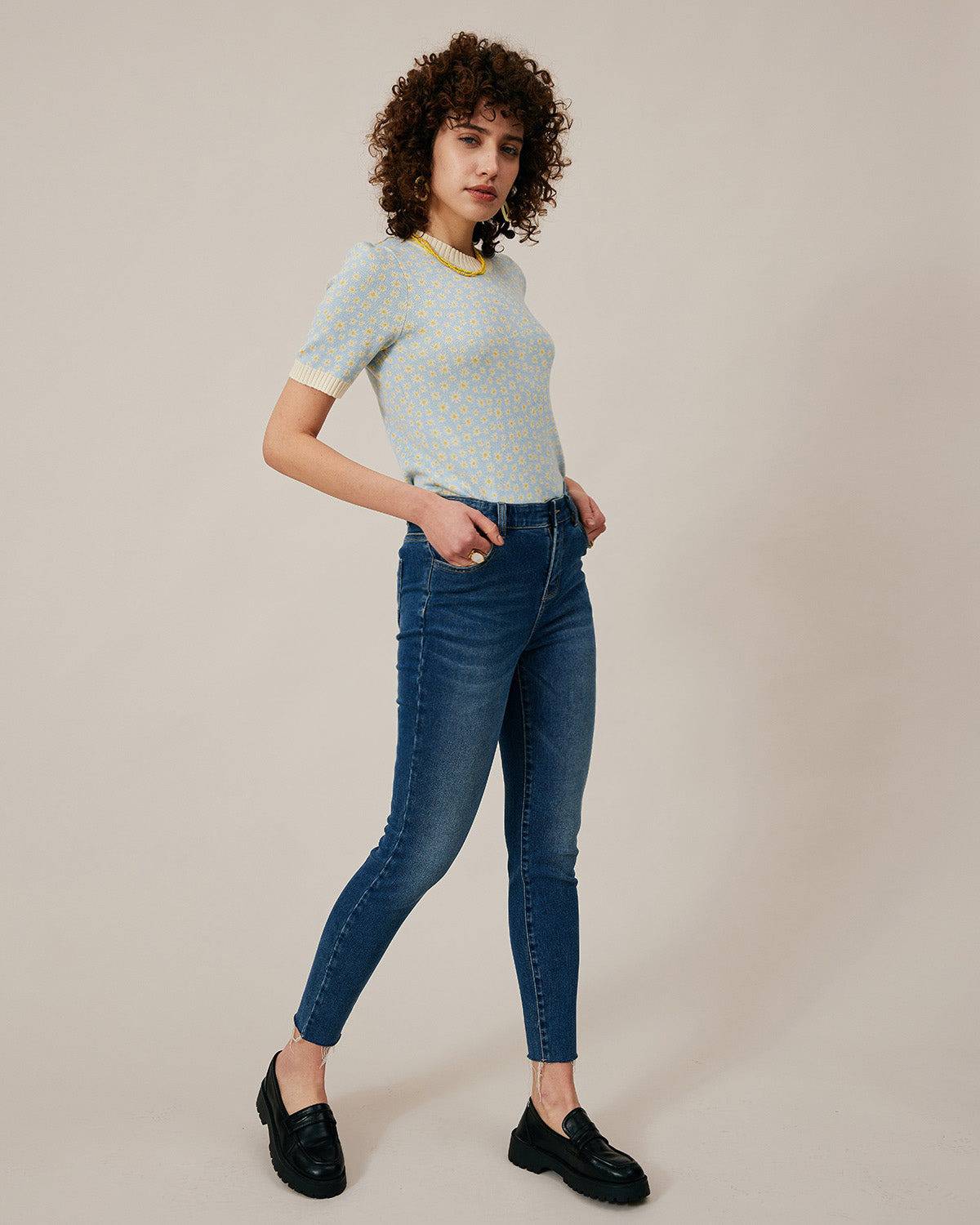 The Premium-fabric High-rise Skinny Jeans