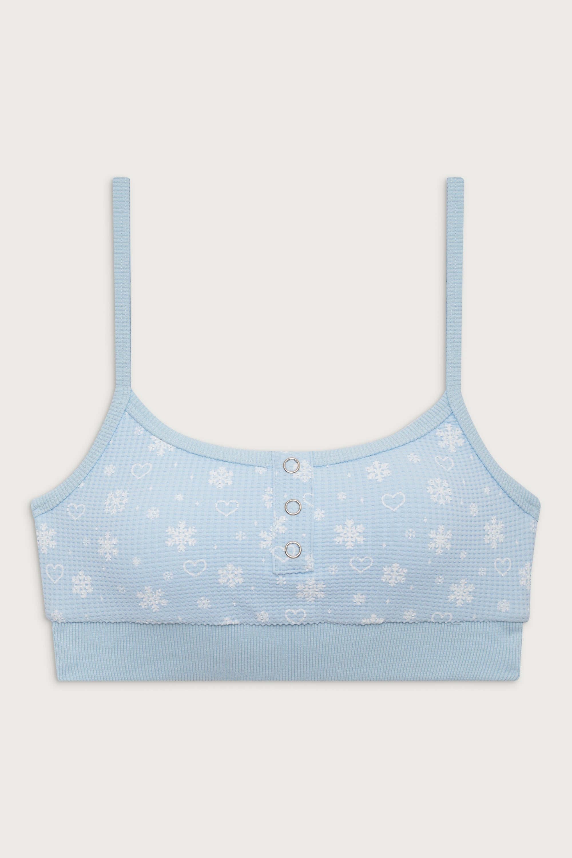 Sugar Waffle Bralette Top - Flurries