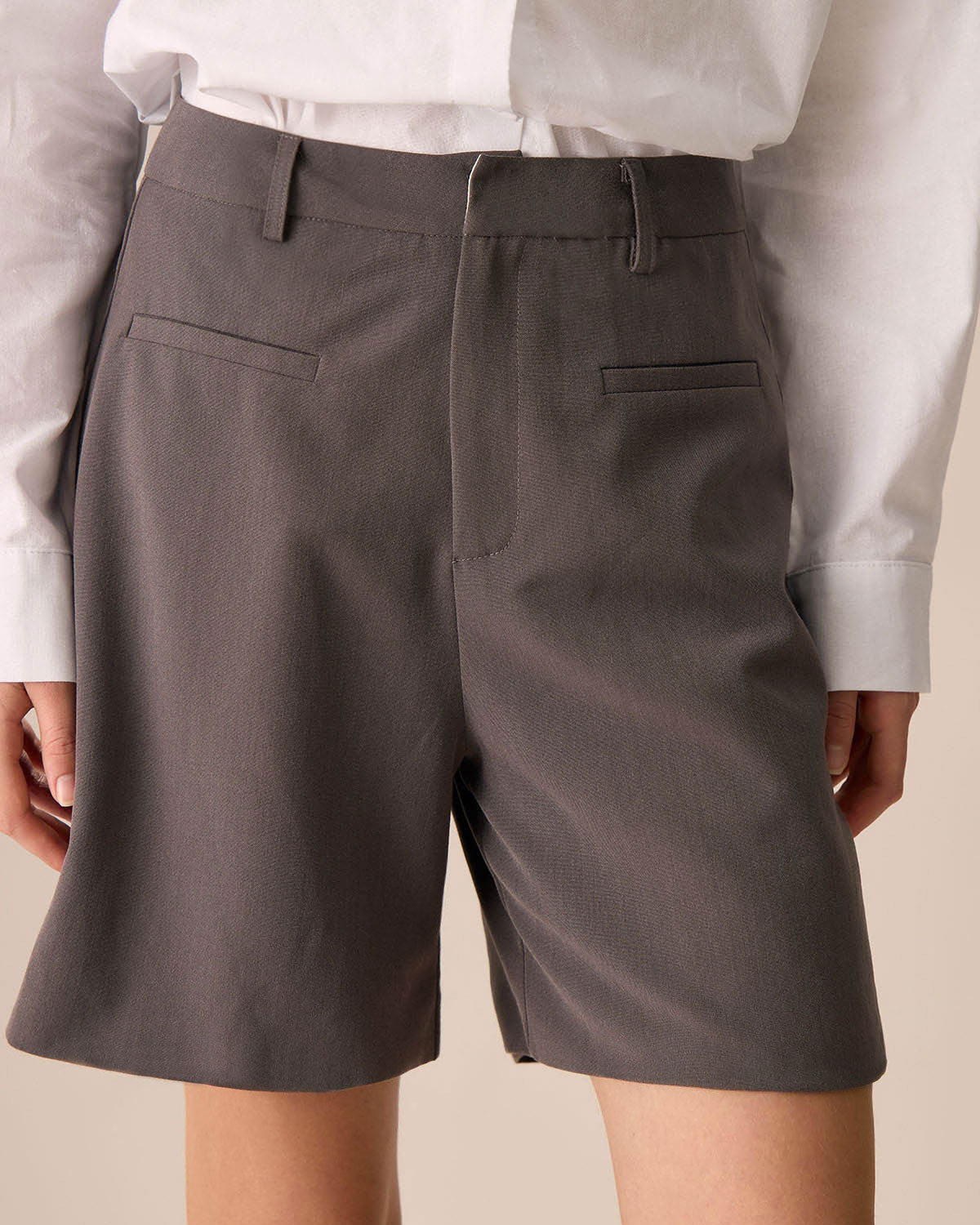 Women's Coffee Pocket Wide-leg Shorts