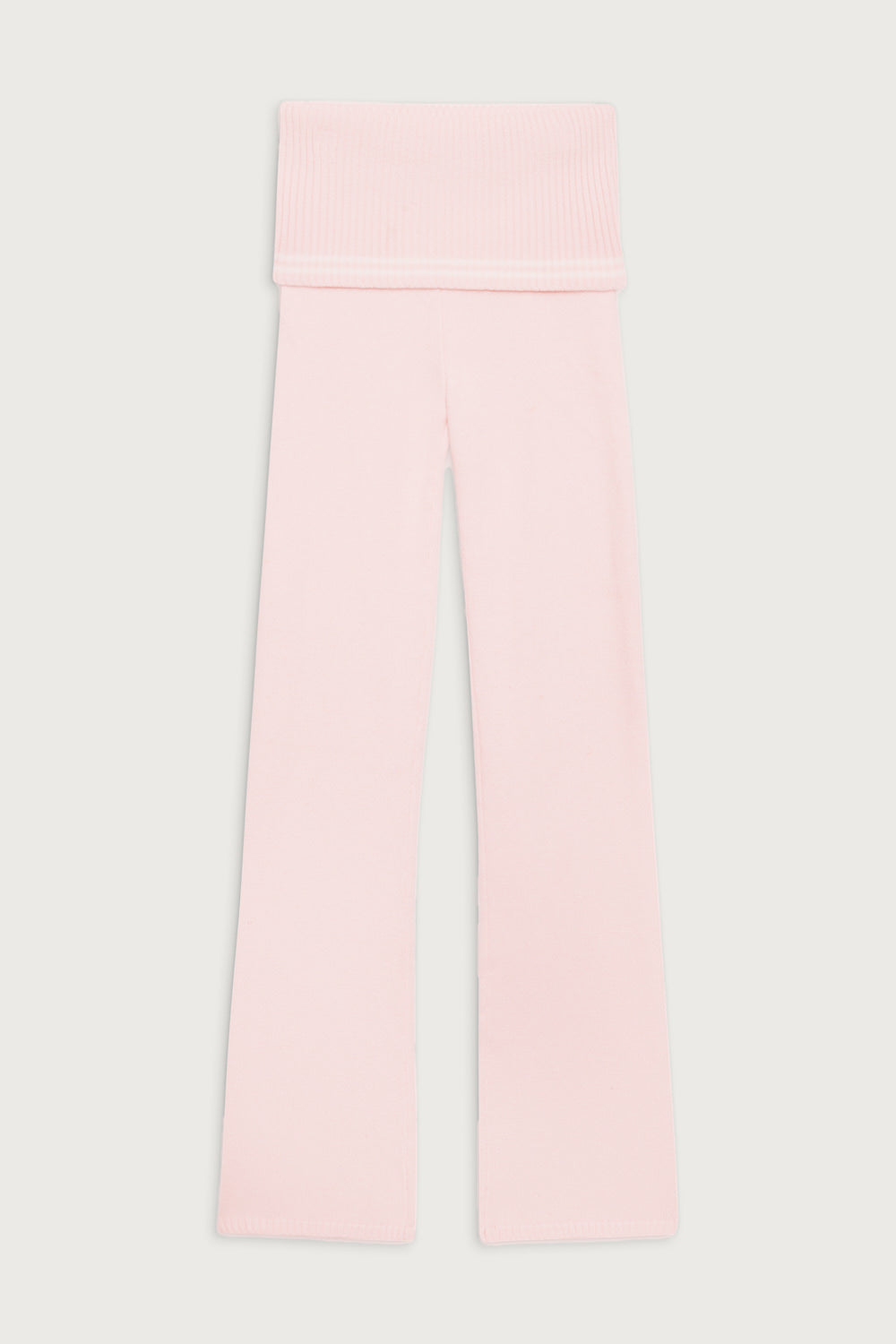 Aimee Cloud Knit Flare Pant - Rosebud Pink