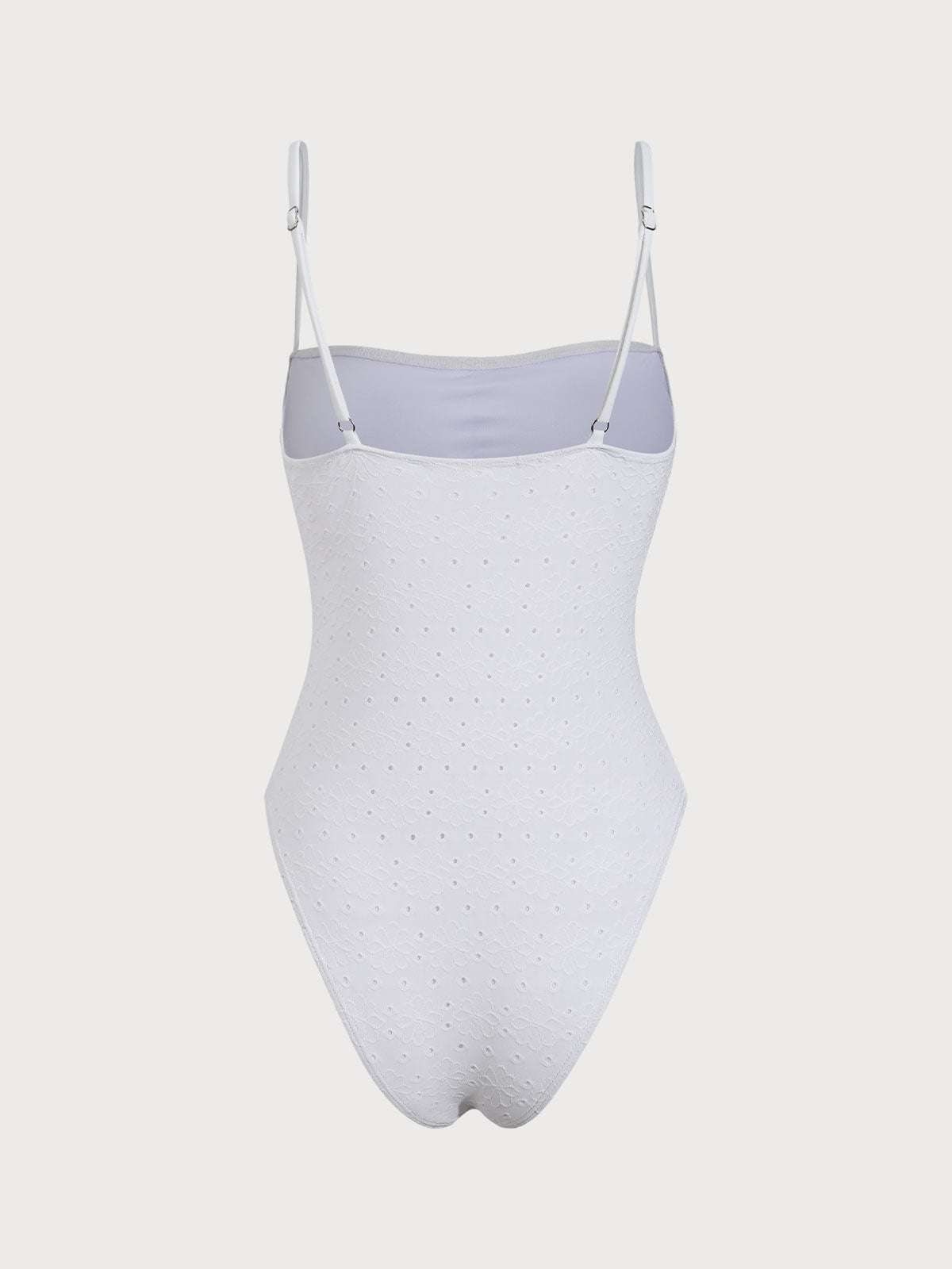 White Embroidery One-Piece Swimsuit