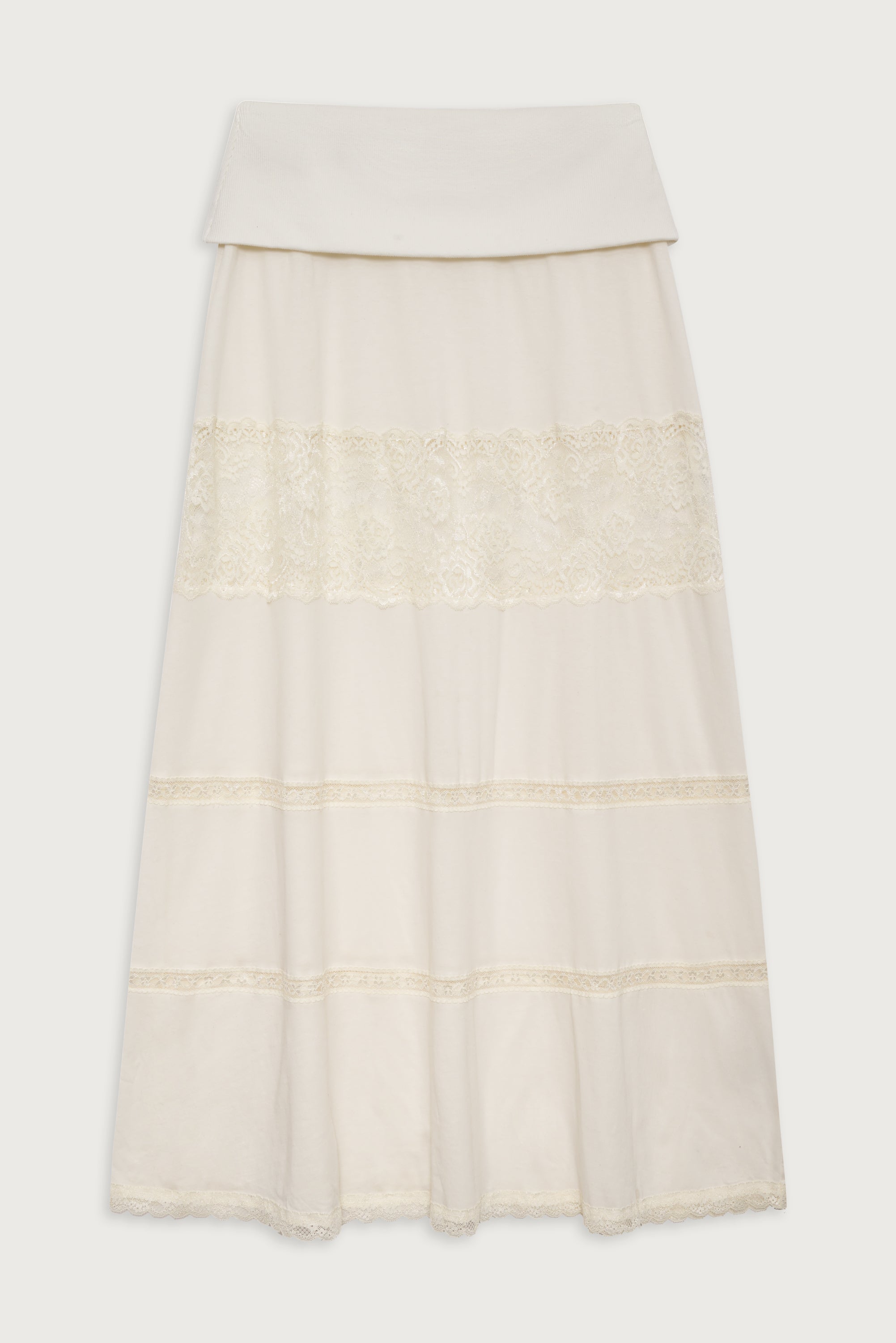 Memphis Lace Maxi Skirt - Porcelain