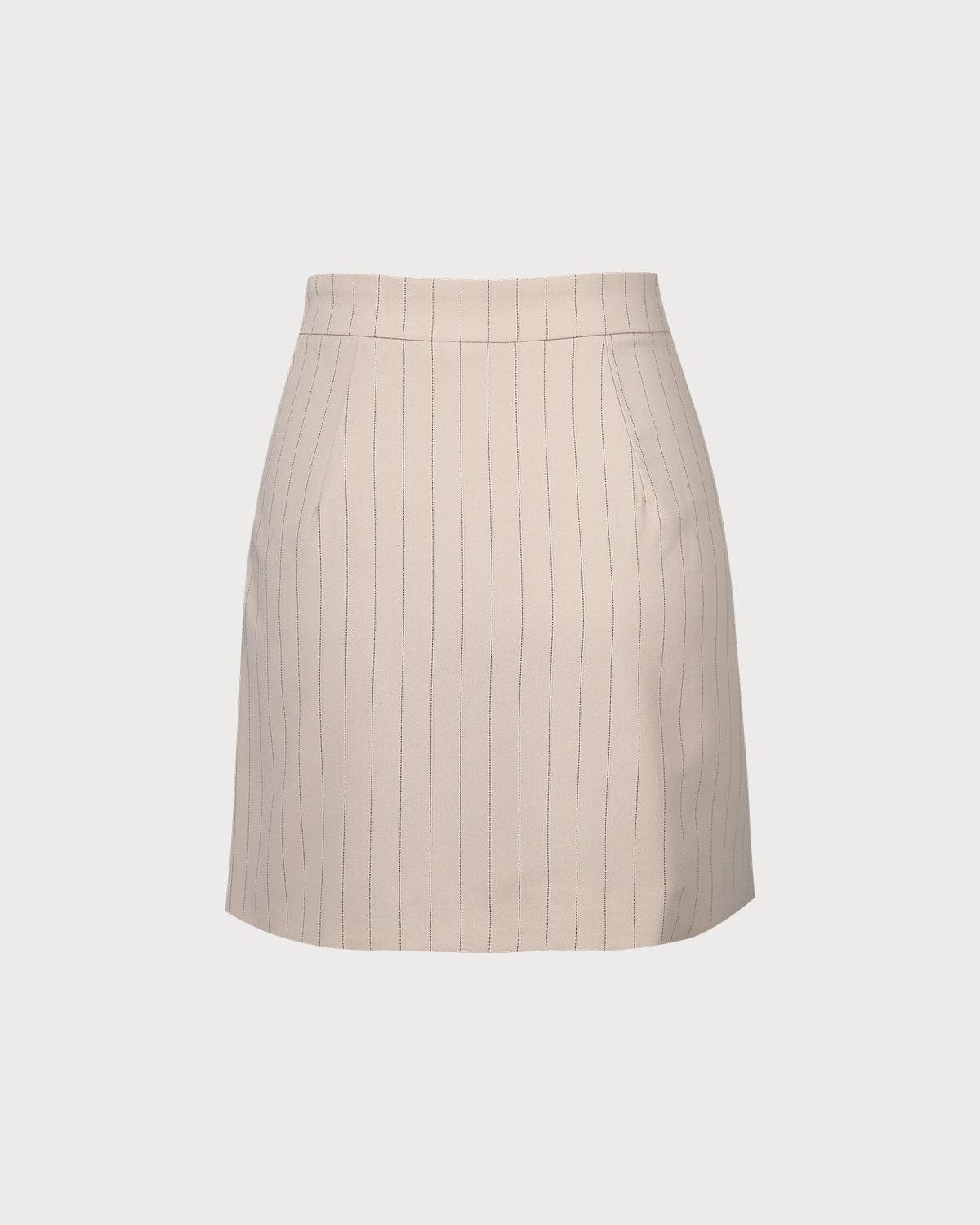 The Apricot Striped Split Hem Mini Skirt